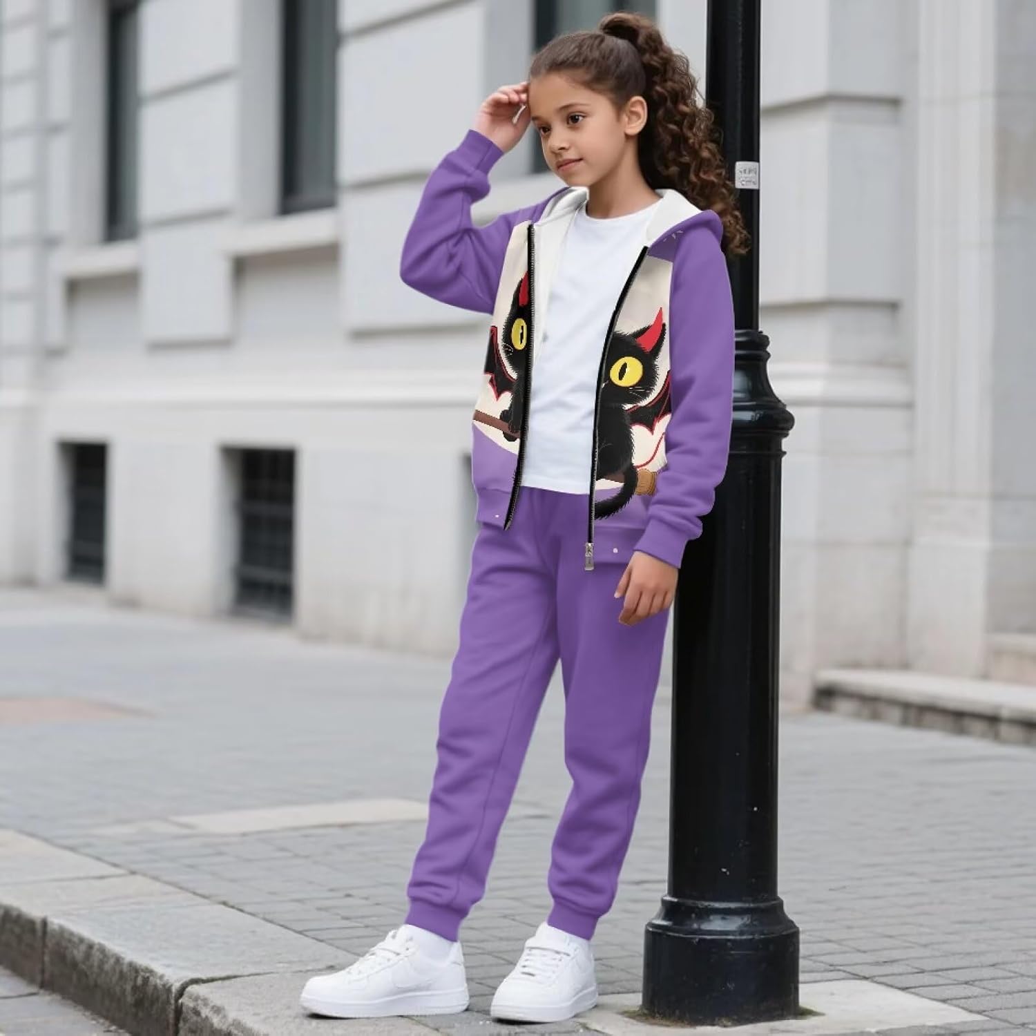 Boys' Tracksuits 2 Piece Zip Up Cozy Hoodie and Sweat Pants Jogger Set Sweatsuit with Pocket