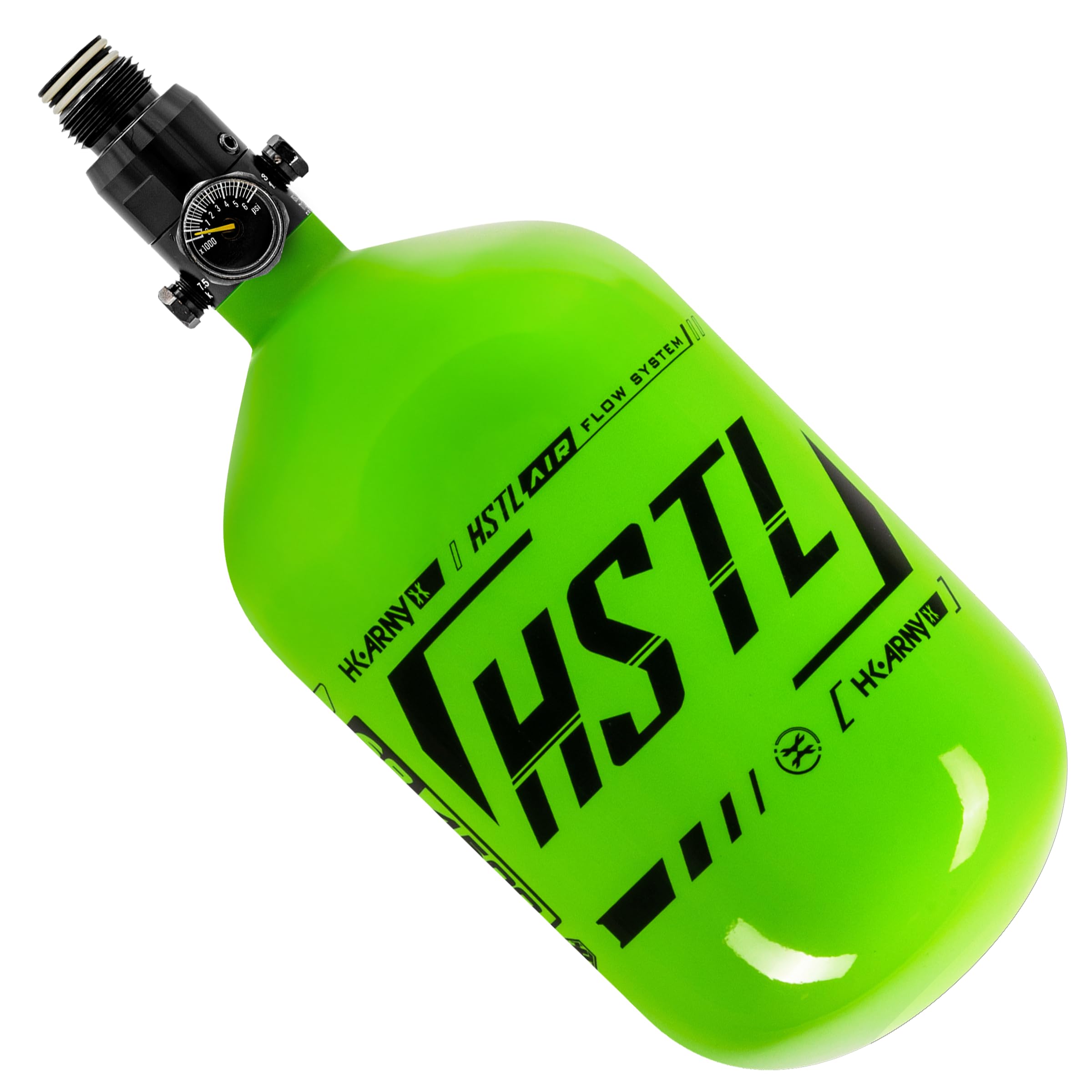HK Army ?HSTL 68/4500 Carbon Fiber HPA Compressed Air Paintball Tank System - Standard Reg (Neon Green/Black)