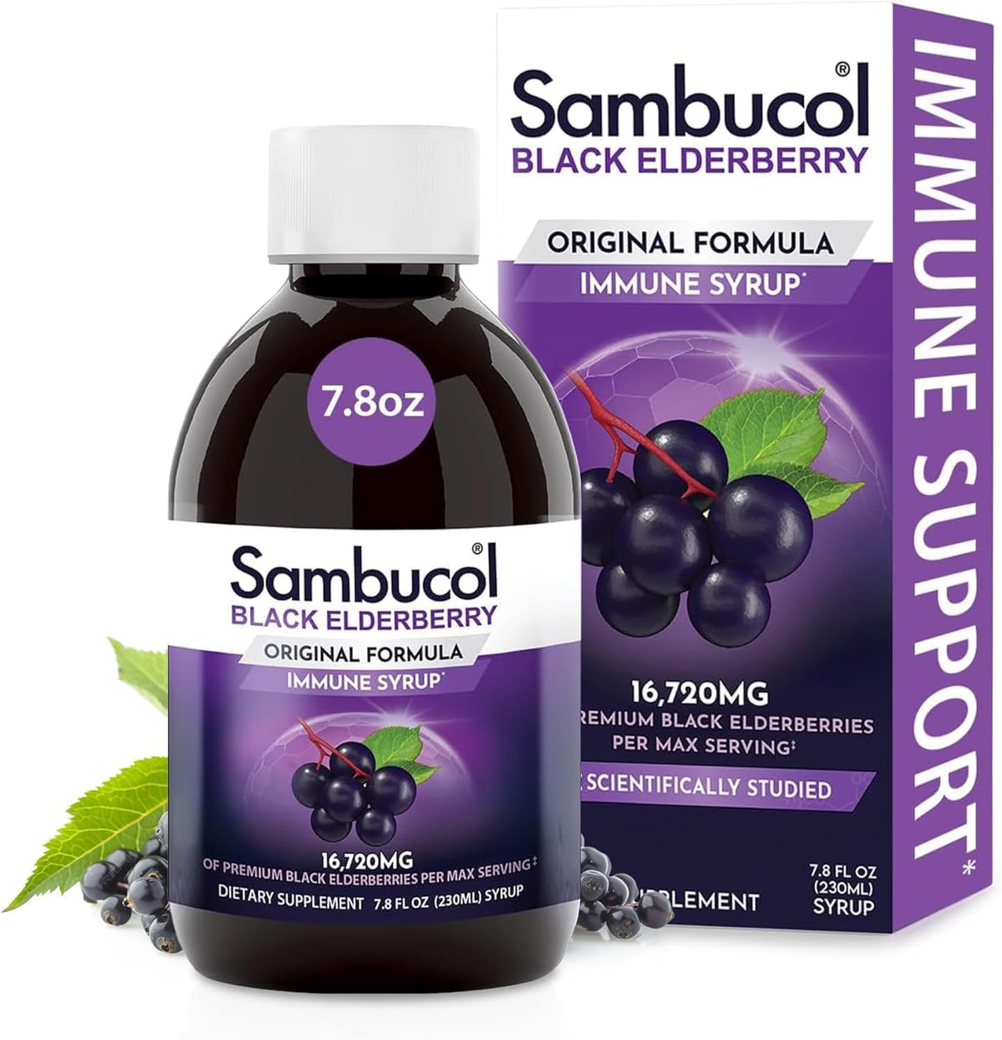 Sambucol, Black Elderberry Syrup, Original Formula, 7.8 fl oz (230 ml)