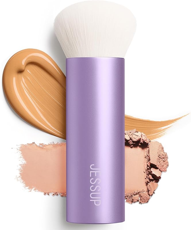 Jessup Large Foundation Brush, Dense Ultra-Soft Kabuki Makeup Brush AS004 | Cruelty-free, High-Density Synthetic Fibers, Liquid, Cream & Powder, Blush & Contour, Seamless Blending, Even Natural Finish