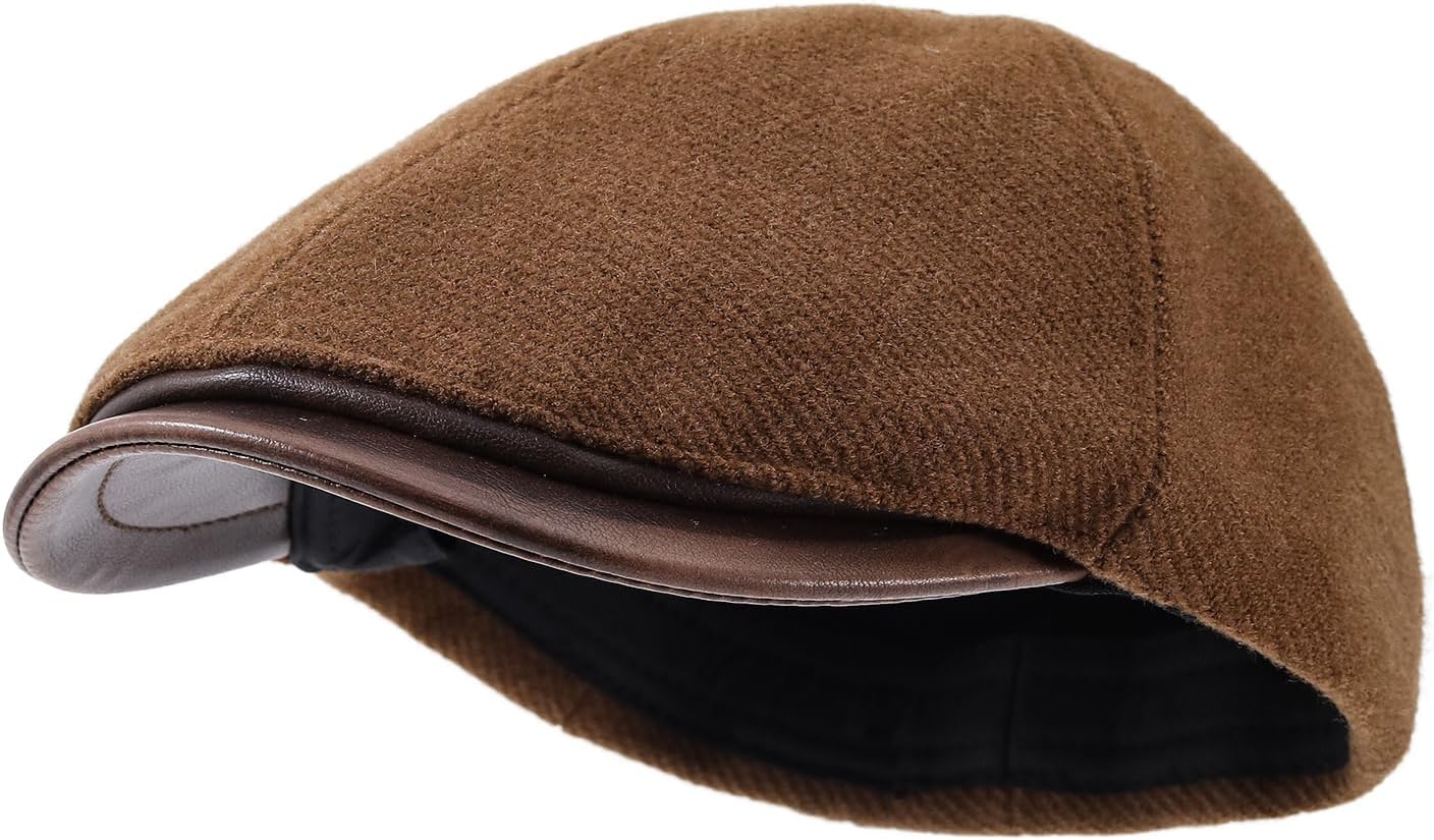 Woolen Newsboy Cap for Men Women Winter Irish Newsies Cabbie Hat Classic Vintage Ivy Cabbie Caps Hooligan Driver Hats