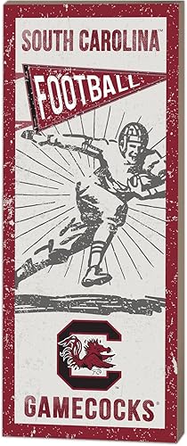 KH deportes ventilador 7"x 18" South Carolina Gamecocks Vintage Player Letrero De Pared