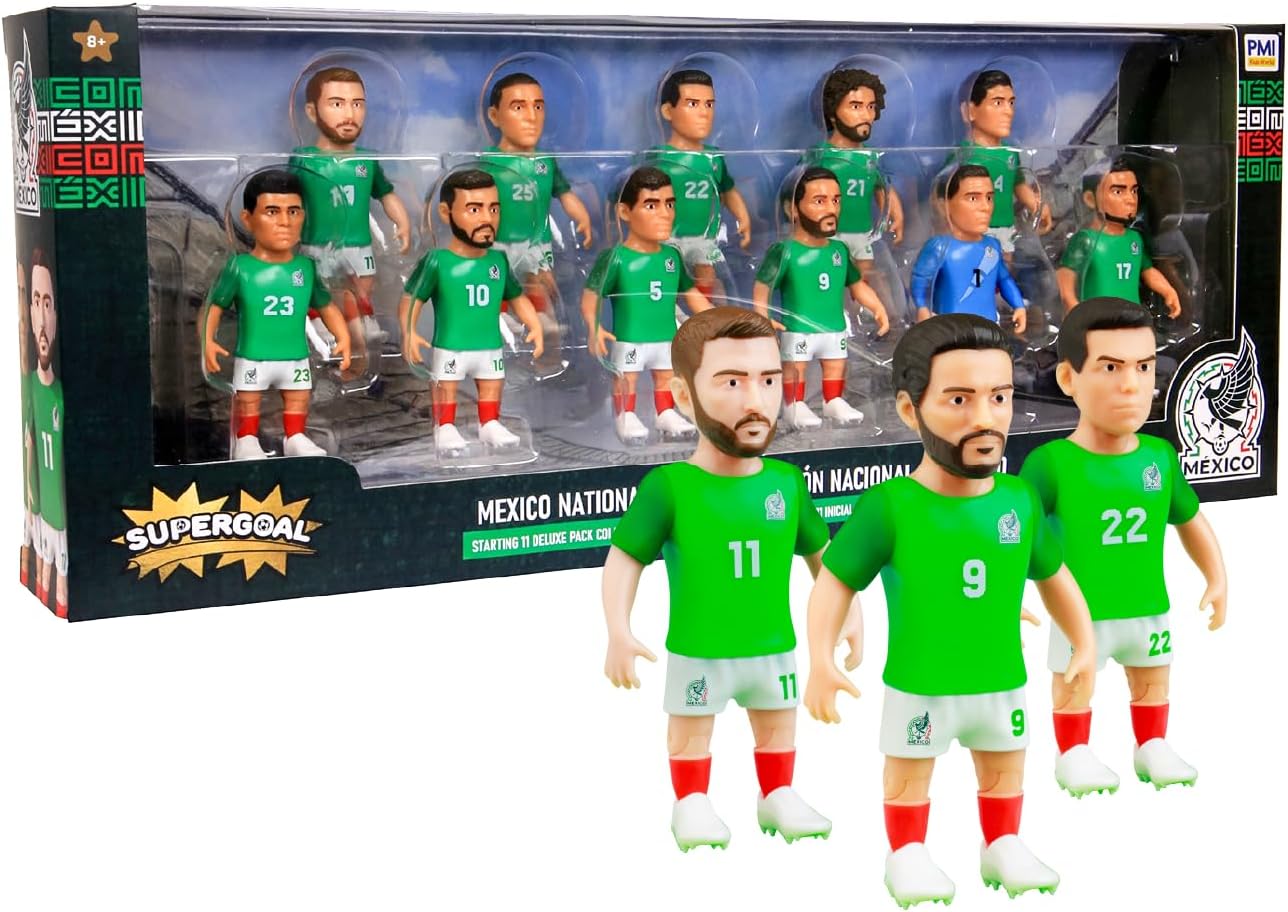 P.M.I. PMI Collectibles World Cup Soccer Figures – 11 Pack Deluxe Box Team Players – Official Football Mini Figures Premium Soccer Collectible Toy Set (Styles May Vary)