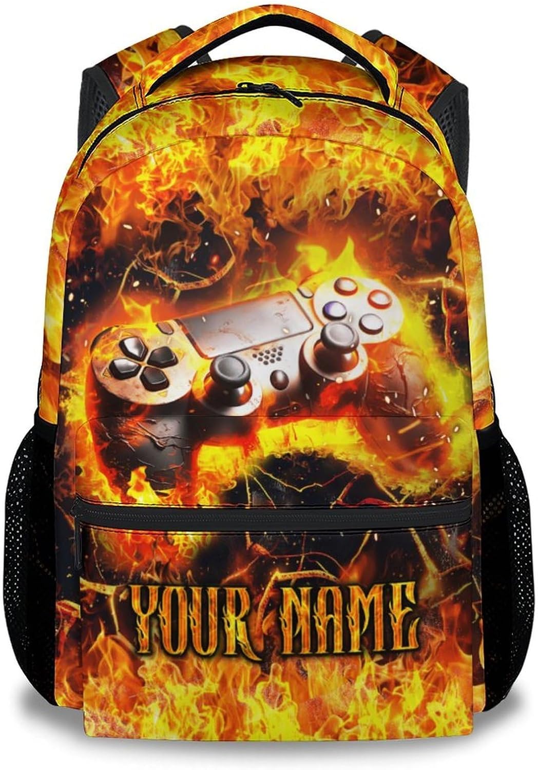 Custom Gaming Backpacks - 17 Inch Kids Boys School Gamer Backpacks, Lightweight Game Controller Bookbags for Elementary Primary School