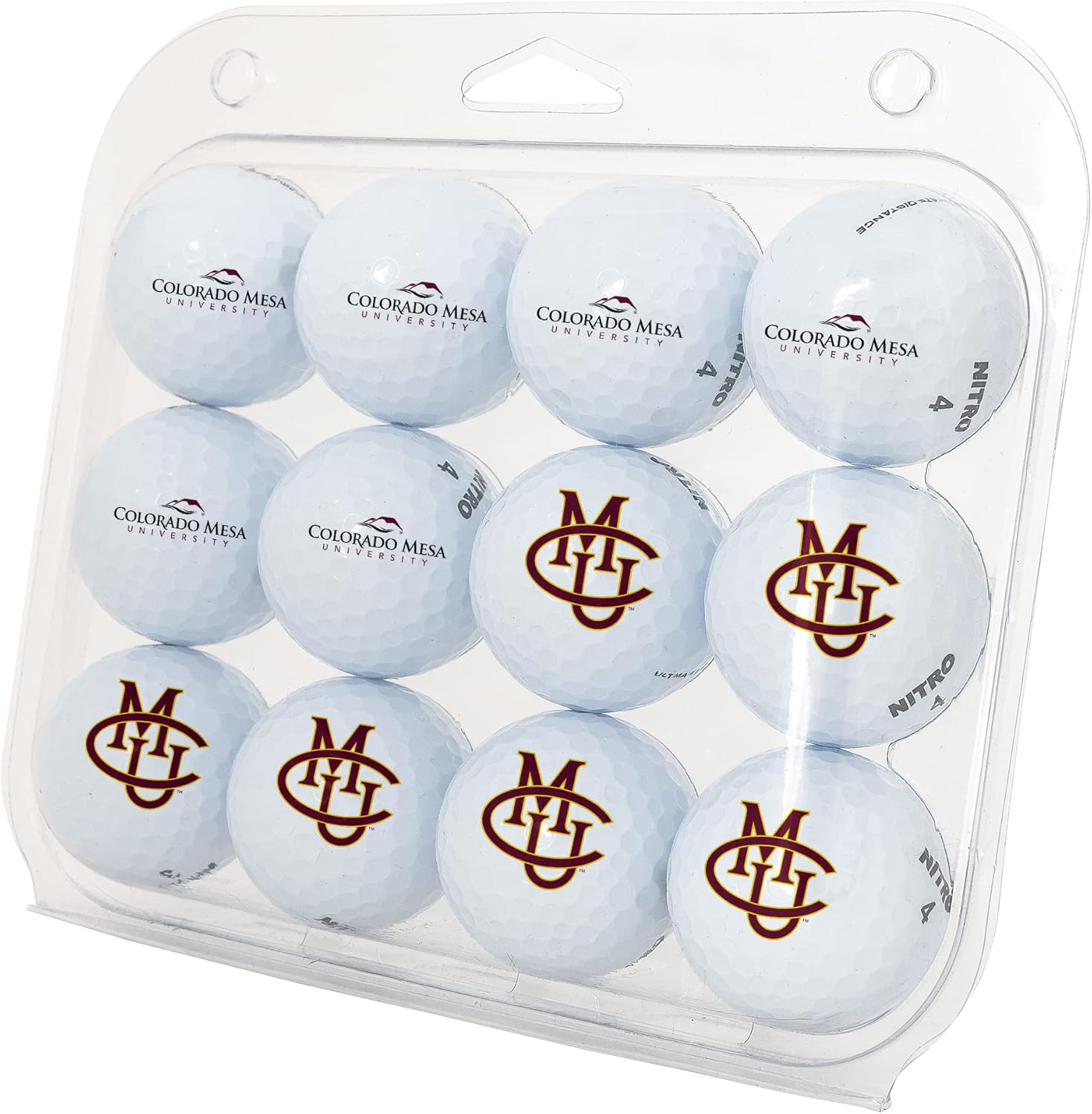 Desert Cactus Colorado Mesa University Golf Balls 12 Pack – CMU Mavericks Full Color Dozen – Officially Licensed Sport Team Accessory