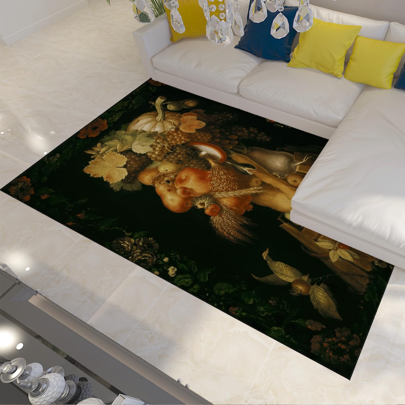 Tapis de chemin de cuisine de style Arcimboldo lavable 150x240cm