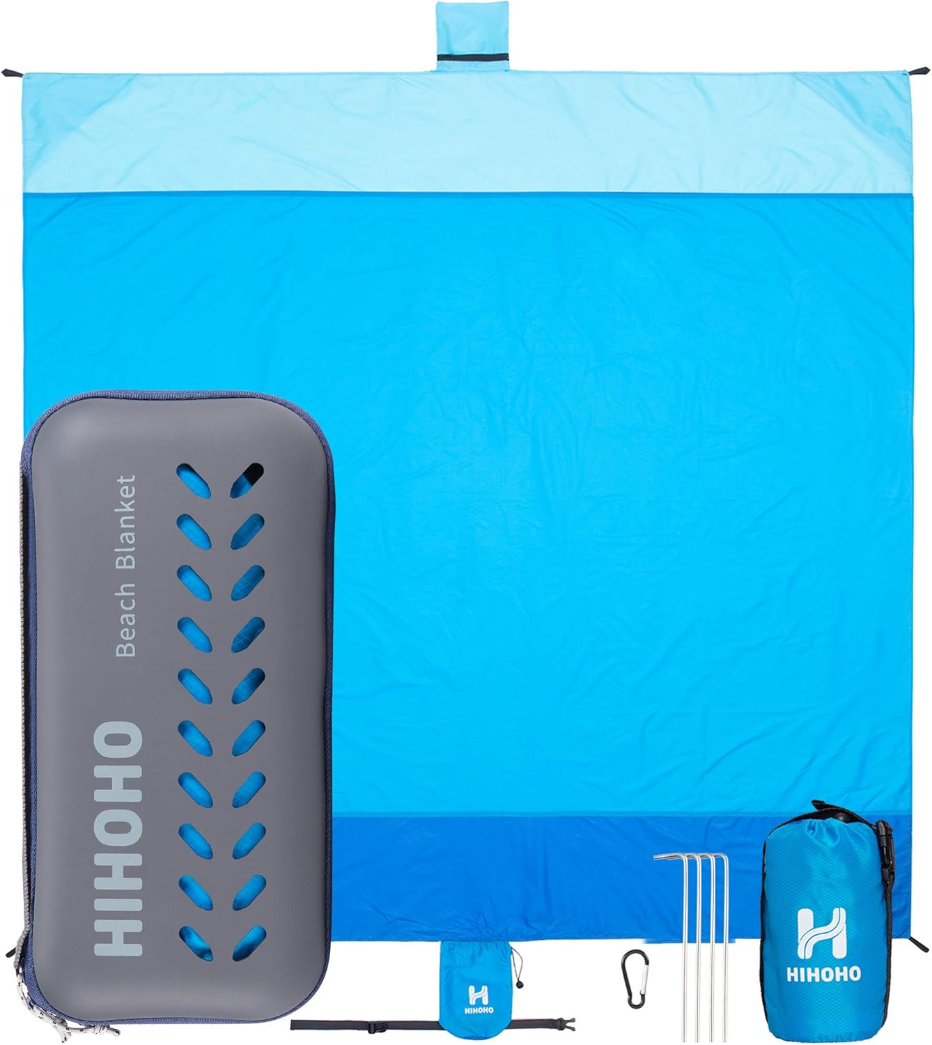 HIHOHO Sandproof Beach Blanket, 82''X80'' Oversized for 47