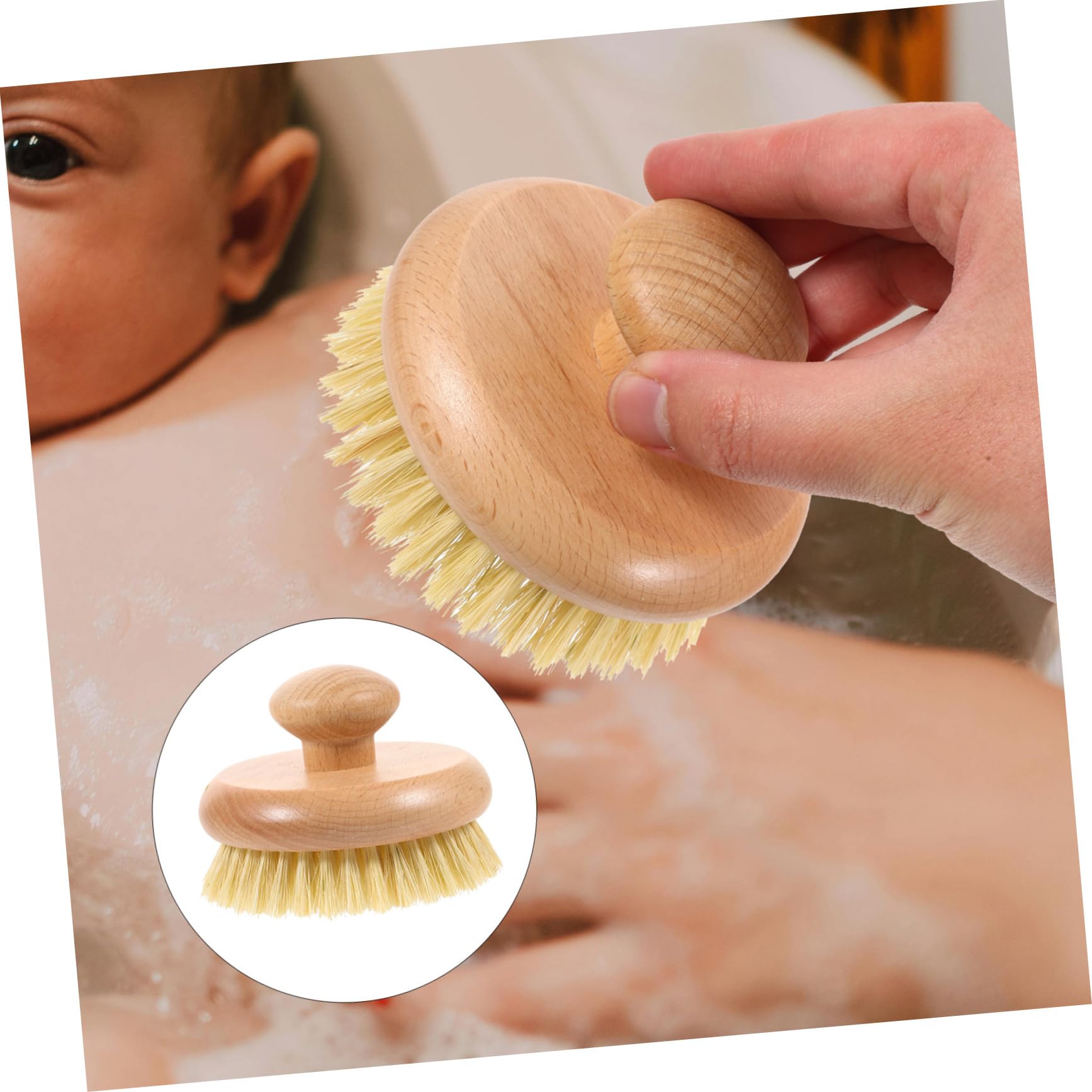 3stücke Runde Waschbürste Natürlichen Borsten Massagebürste Für Körperpflege Und Peeling Duschbürste Für Erreichbare