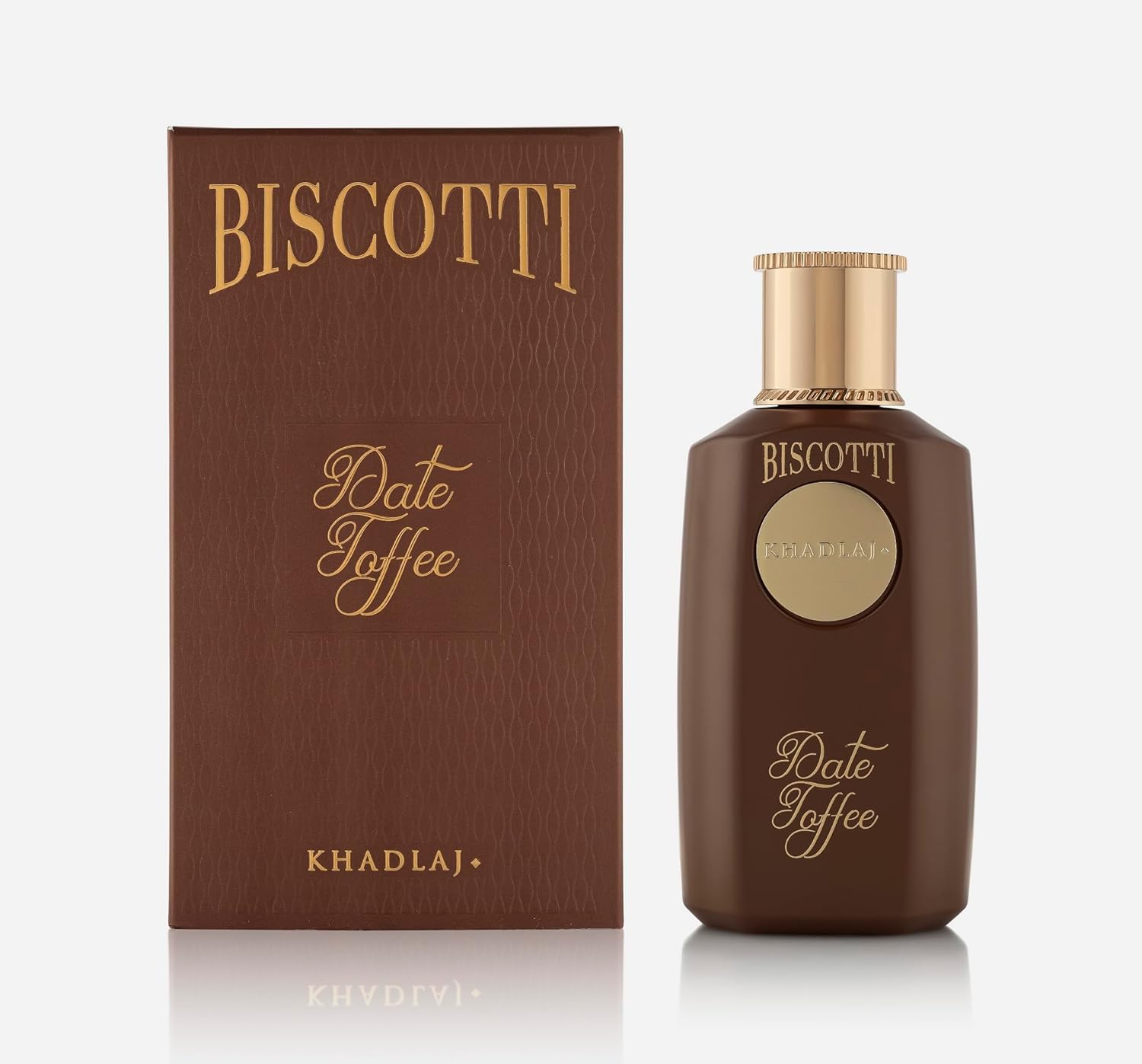 Khadlaj Biscotti Date Toffee – Sweet, Gourmand, Coffee, Amber – Extrait de Parfum Spray Long-Lasting Fragrance for Unisex, 3.4 Ounce / 100ml