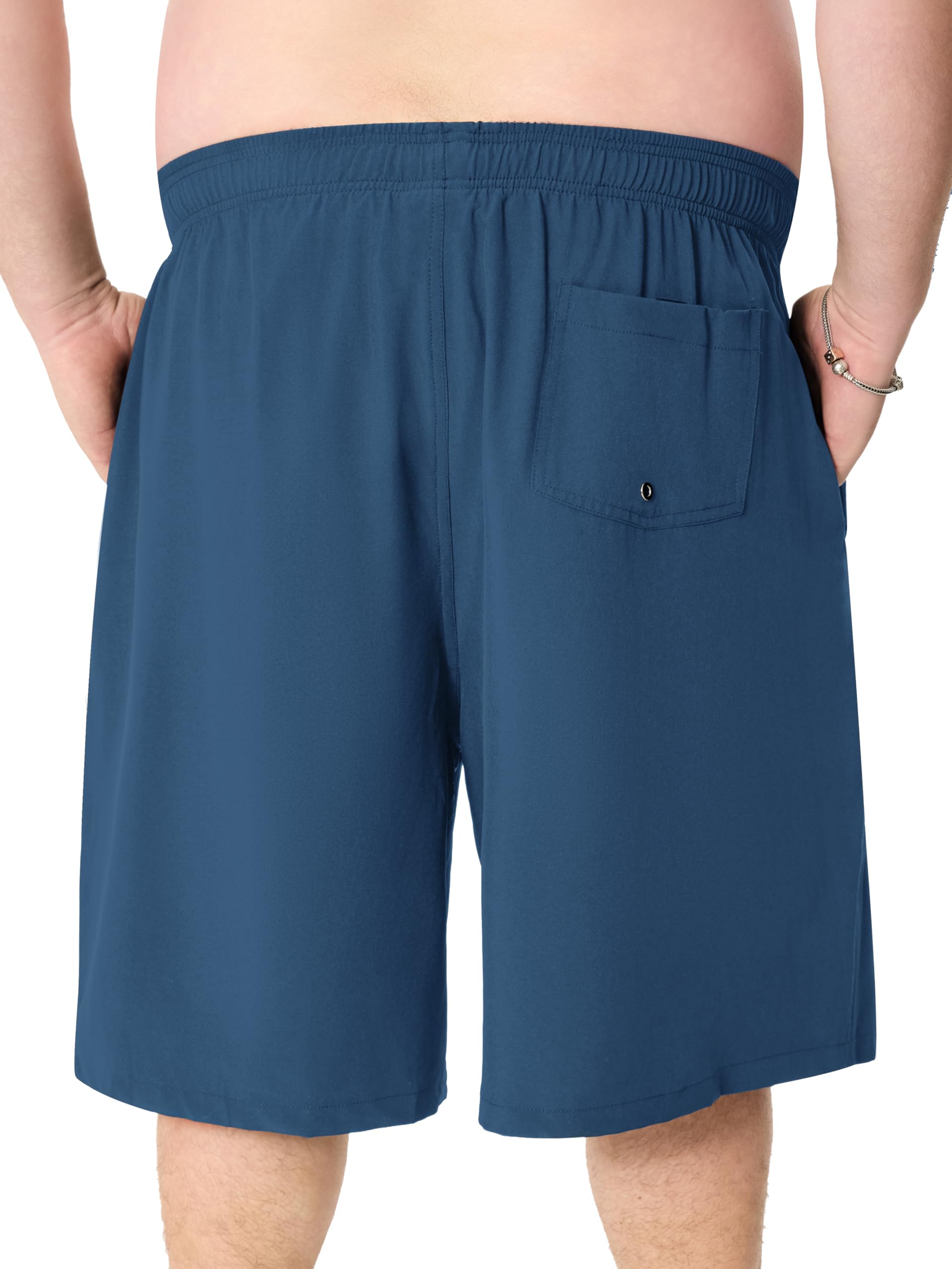 Arcweg Short de bain pour homme - Short de bain à séchage rapide avec doublure de compression et poches zippées (2X-6X)