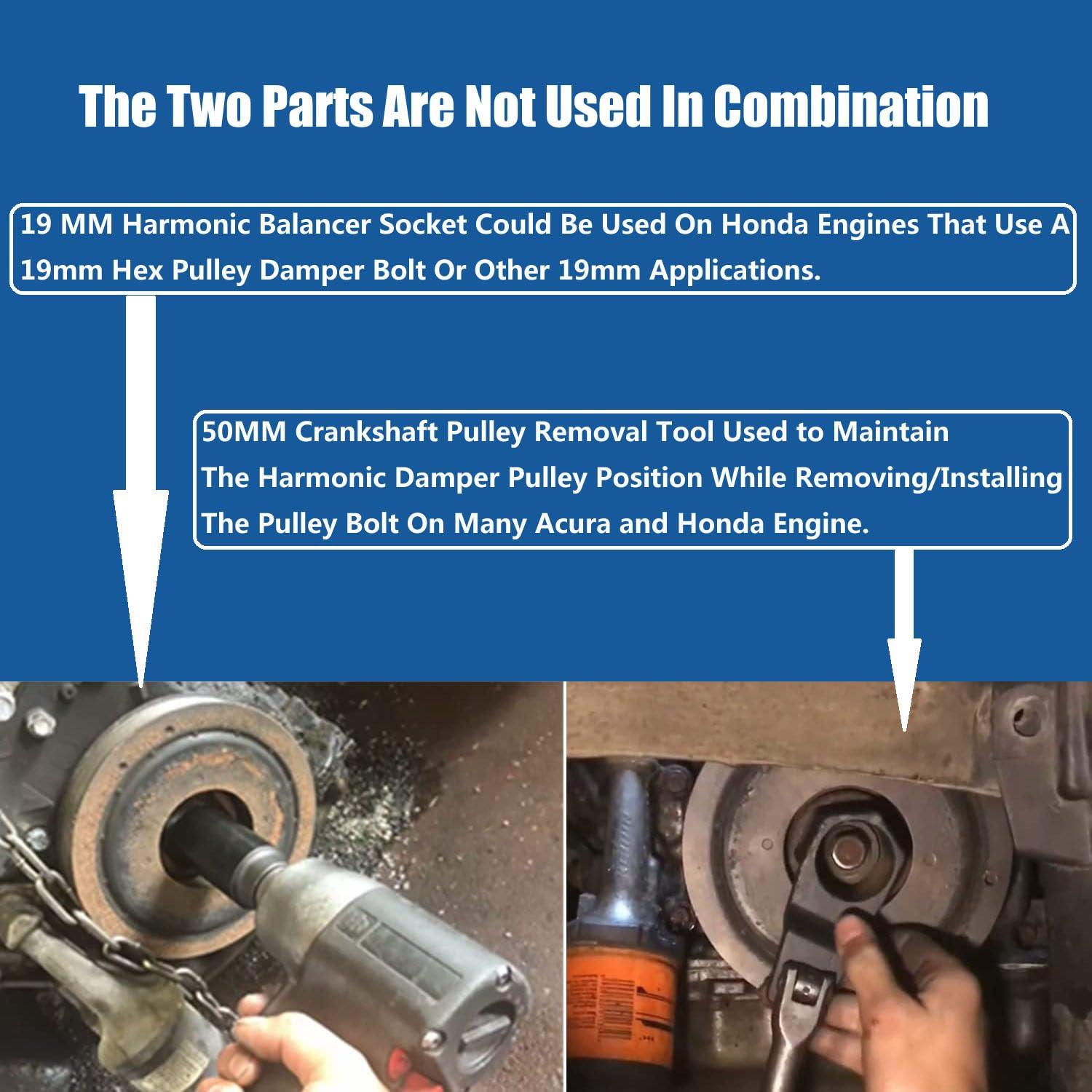 Chiave Di Serraggio Per Puleggia Honda - 50 Mm, Per Accord, Prelude, Shuttle E Altri Modelli - Foto 8