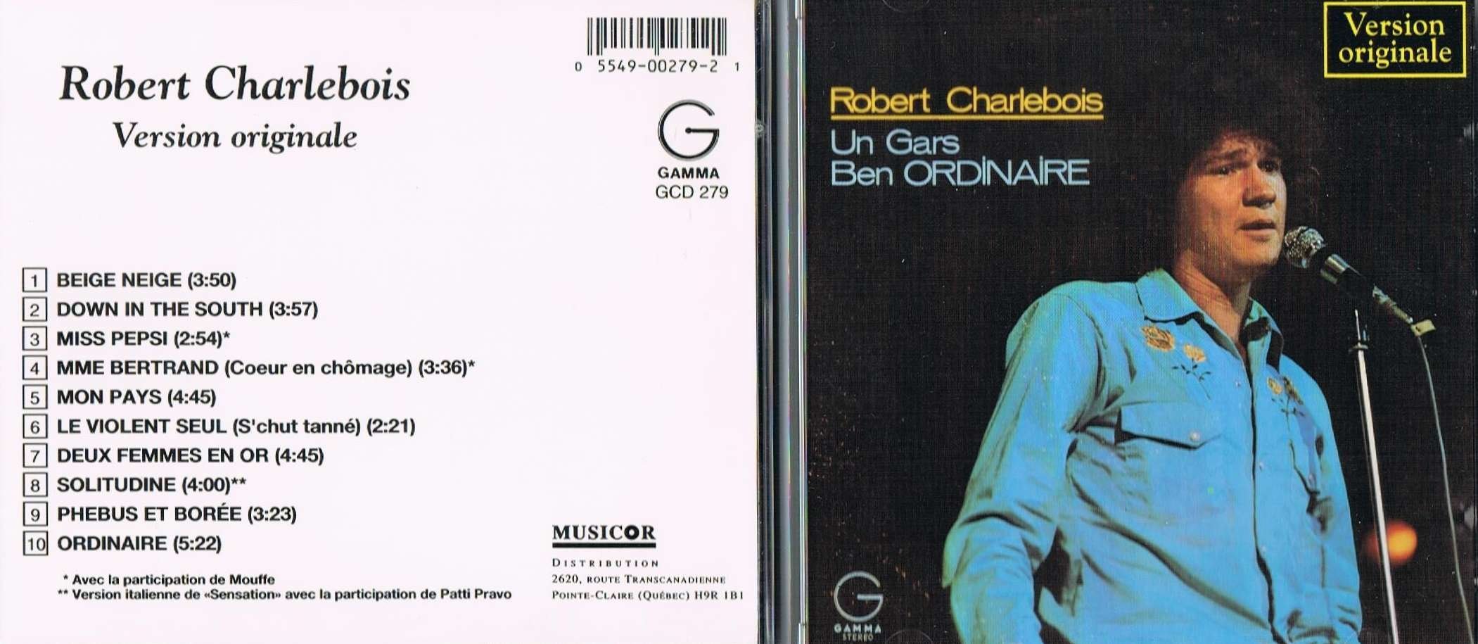 CHARLEBOIS;ROBERT - ROBERT CHARLEBOIS [Audio CD] CHARLEBOIS;ROBERT