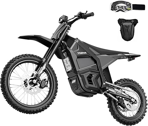 Yozma IN10 Pro - Motocicleta eléctrica de motocross, motor de tracción media de 5500 picos, bicicleta eléctrica de velocidad máxima de 50 mph, 60 V