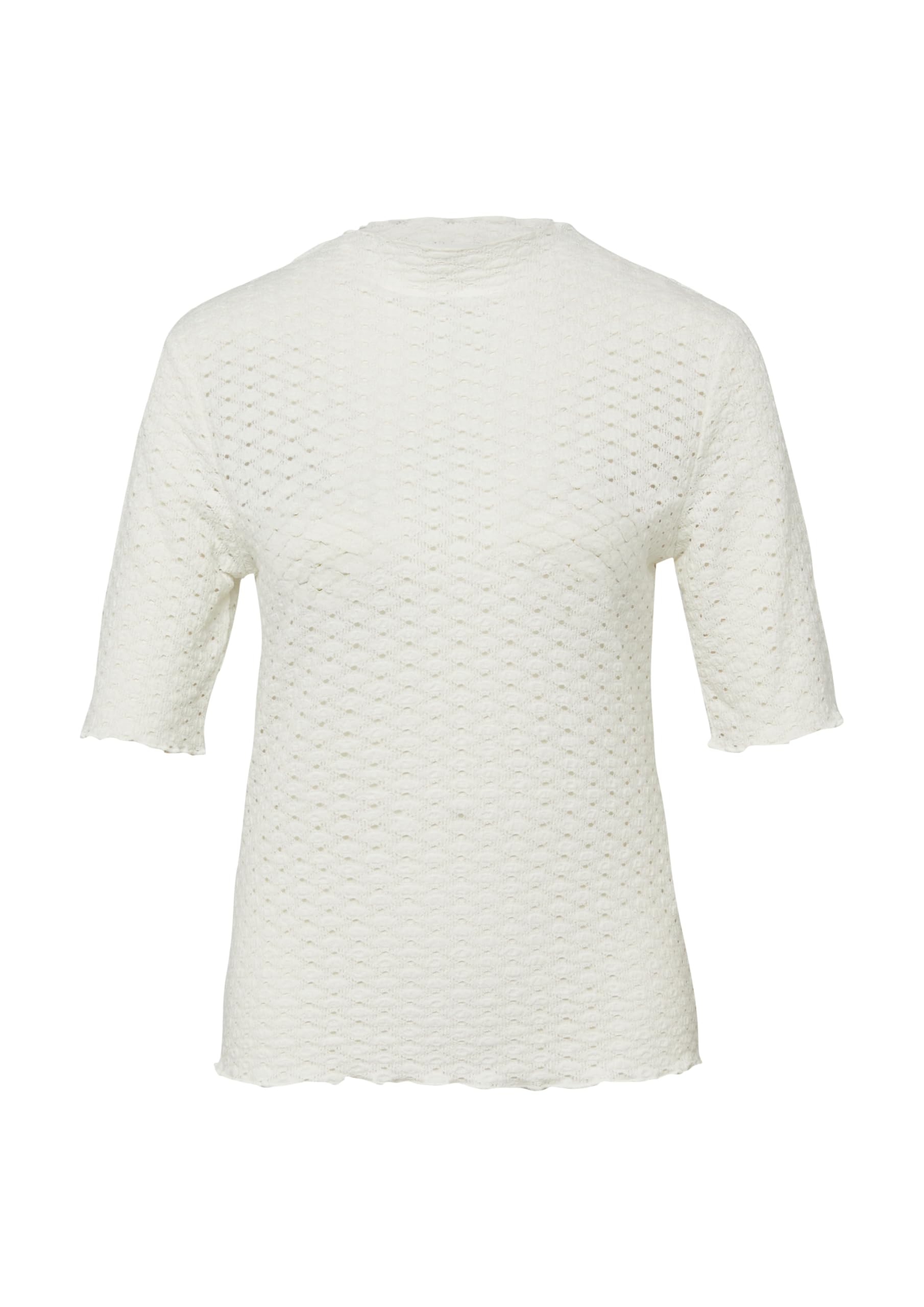 s.Oliver T-Shirt aus Lochspitze mit Wellenkante
