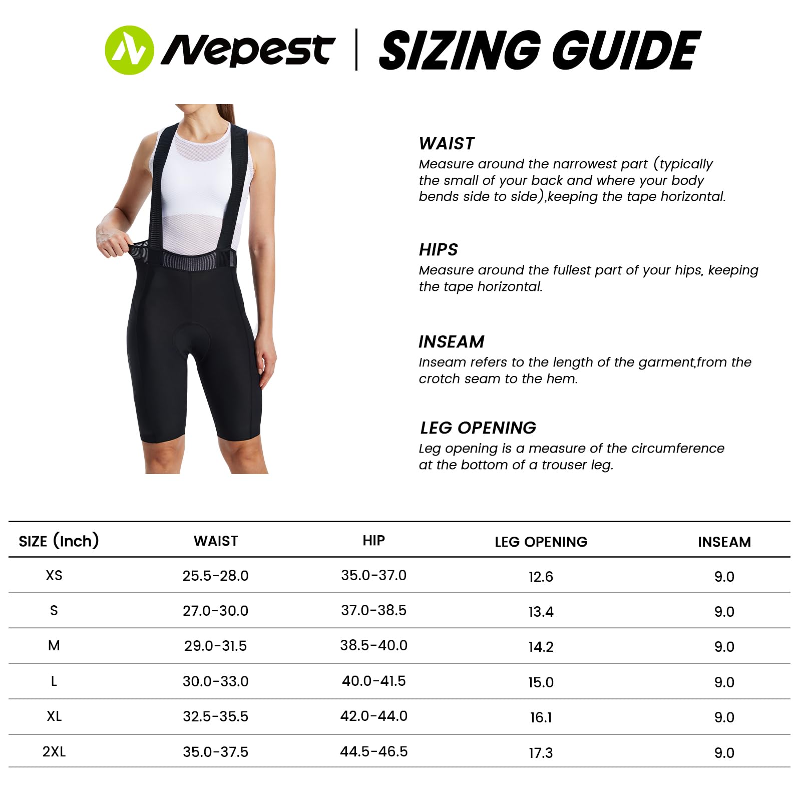 Nepest Cuissard de cyclisme rembourré 4D UPF 50+ pour vélo de route avec rembourrage