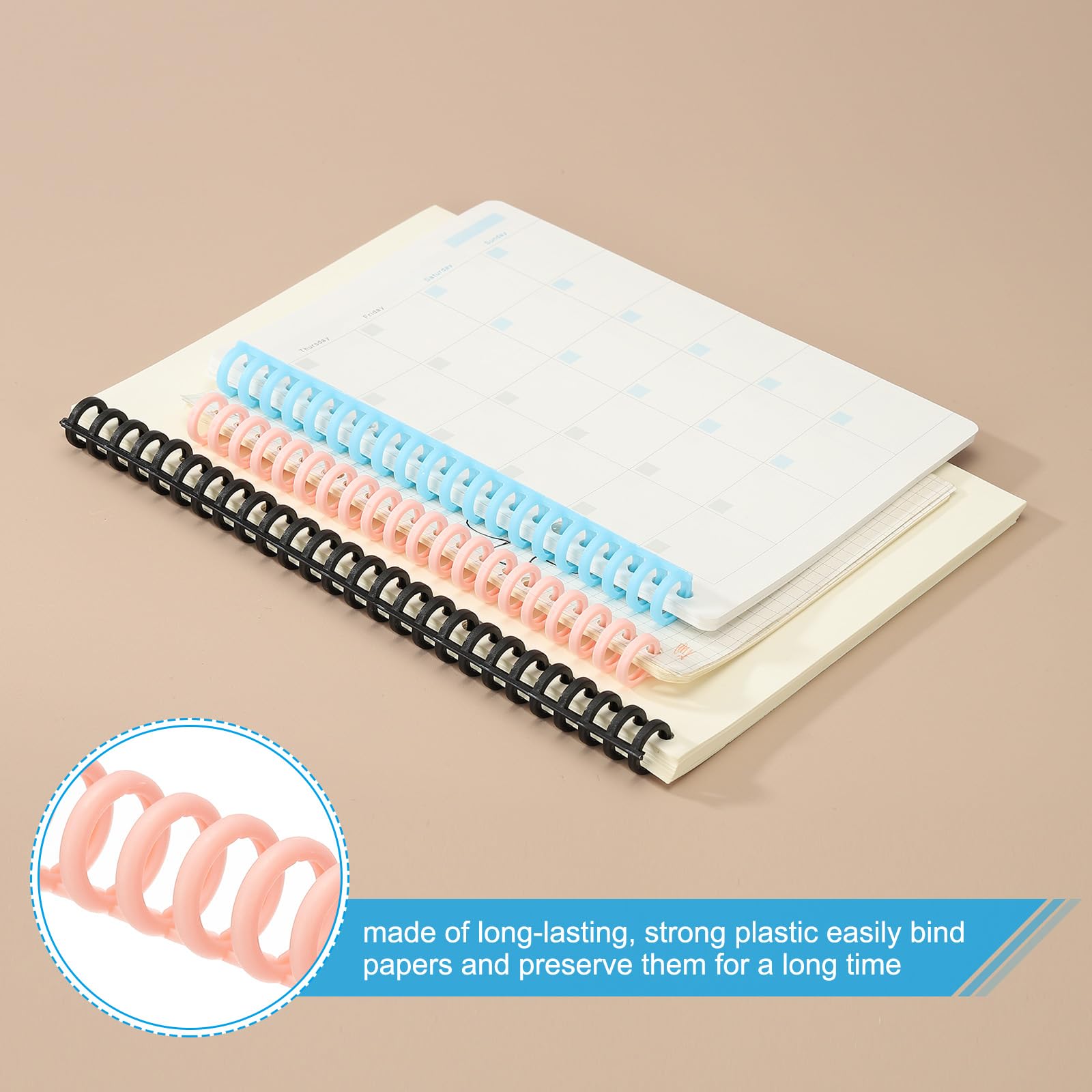 PATIKIL 12mm(1/2") Plastic Spiral Binding Coils - Image 3