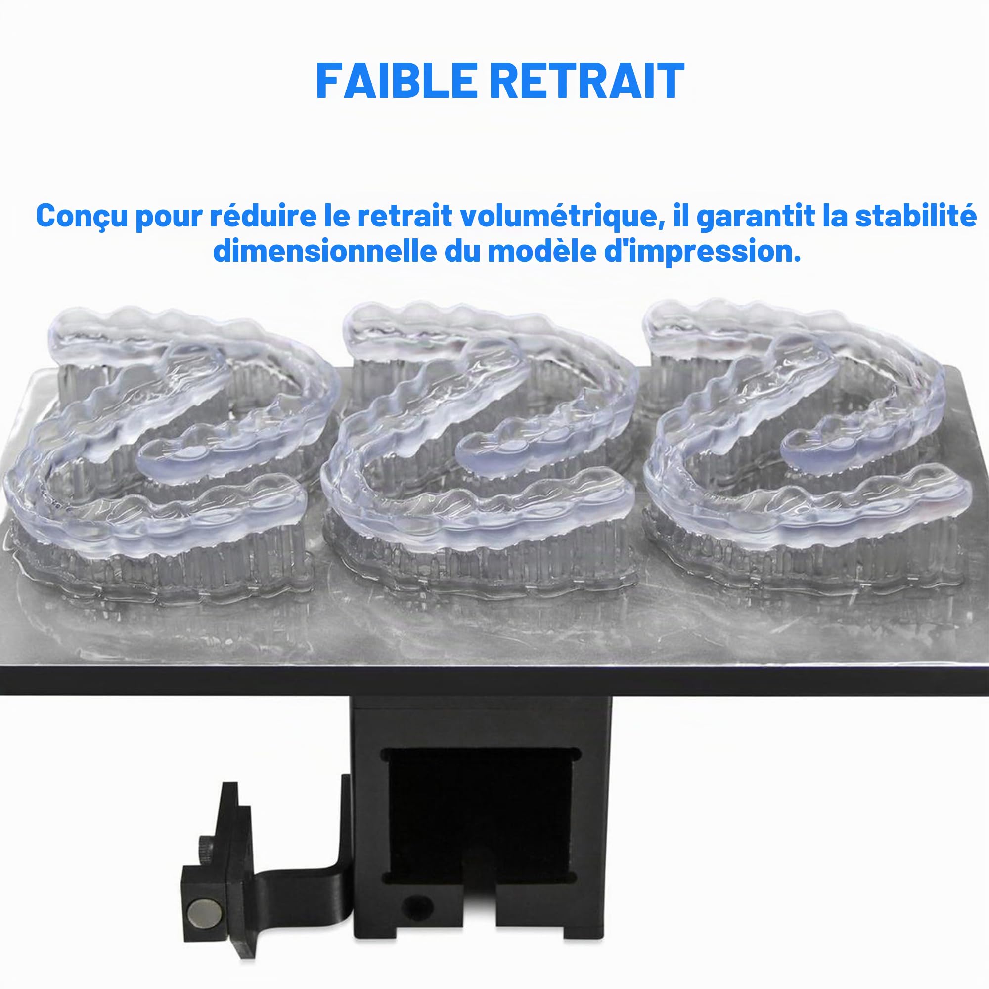 Antinsky Résine de guidage dentaire pour imprimante 3D DLP LCD durcissement UV 405nm pour stérilisation à haute température faible odeur perçage taraudage haute précision transparent 1kg