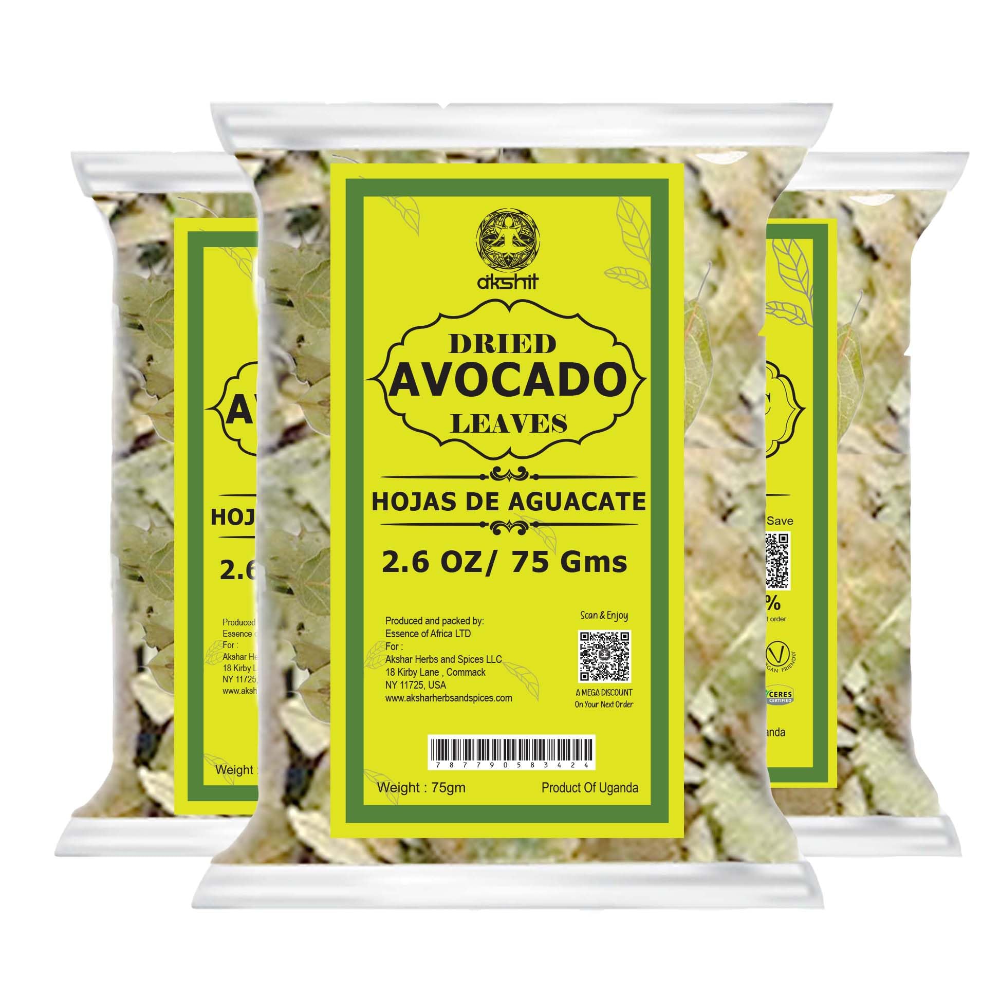 Akshit Dried Avocado Leaves, Leaf Tea, Hojas De Aguacate Secas, 7.8oz, Non-GMO. Perfect For Herbal Aromatic Leaf Tea, Italian & Mexican Dishes, Caffeine Free, Non GMO