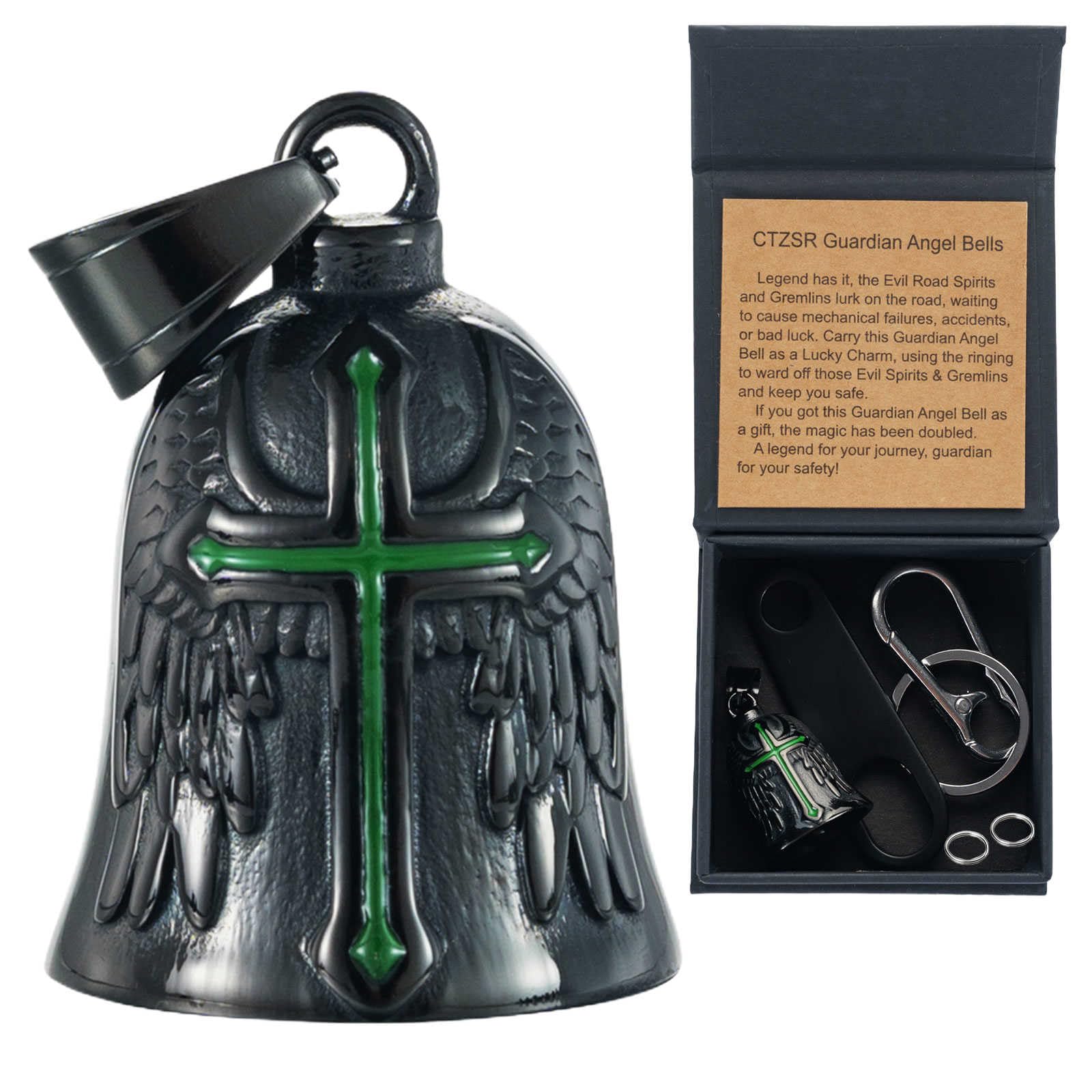 Motorcycle Bell Guardian Angel Gremlin Lucky Charm Gift For Riders