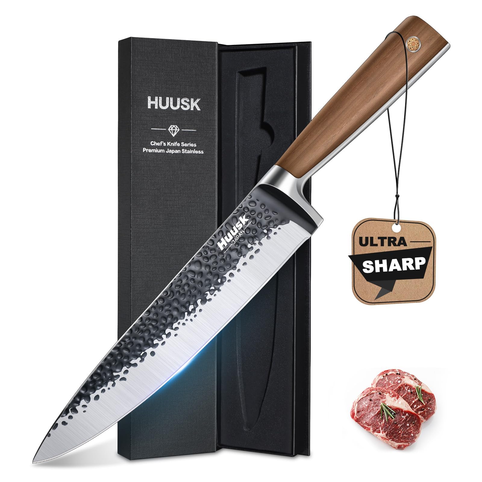 Huusk Carving Knife 11.5" - Japan Hand Forged Breaking Knives with Sheath — Amazon image 11