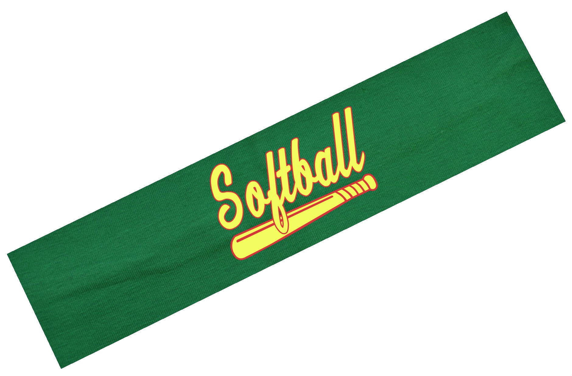 Wholesale Softball Headbands (Available in Lots of Bulk Quantities) Cotton Stretch Absorbent Sport and Fashion Headband from Funny Girl Designs (1 Headband, Kelly Green Headband(s))