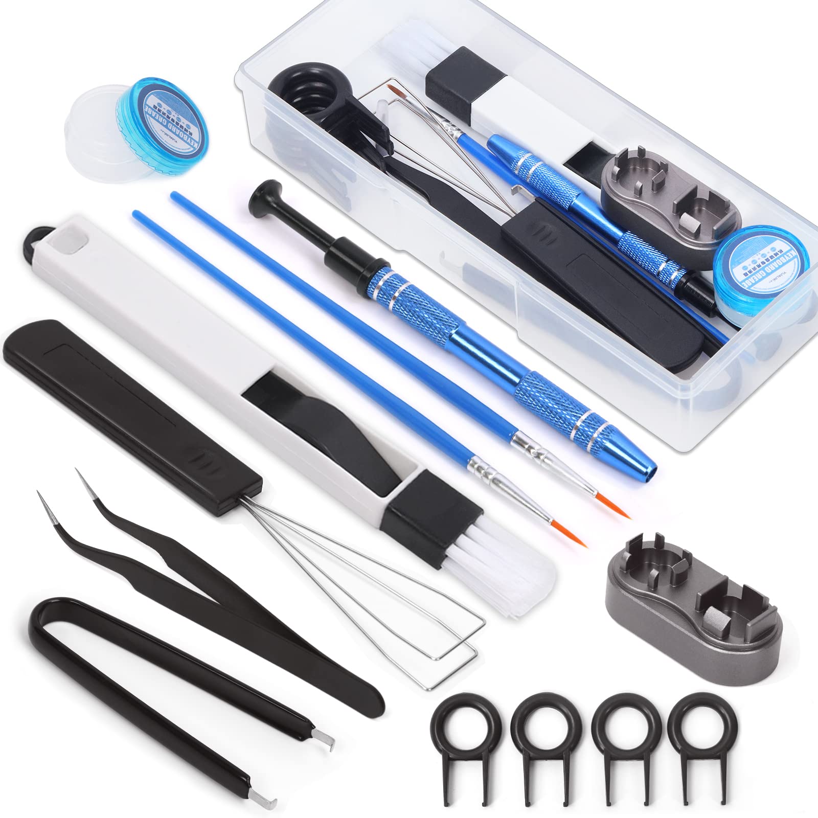 13Pcs Keyboard Lube Kit for Mechanical Keyboard Lube, Keyboard Tools Incl Cleaning Brush Lubrication Keycap Puller Switch Opener