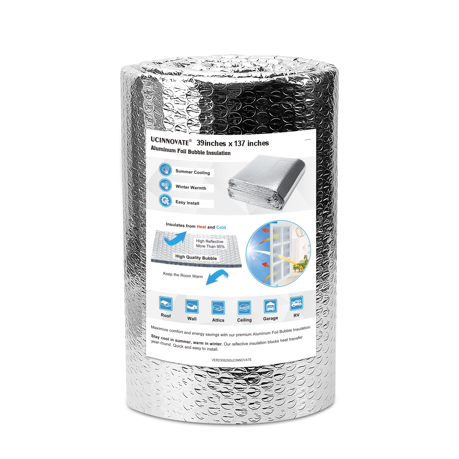 REFLECTIVE BLACK / SILVER FOIL Double BUBBLE Foil Insulation Roll 2X100 200SF R8 - View #7