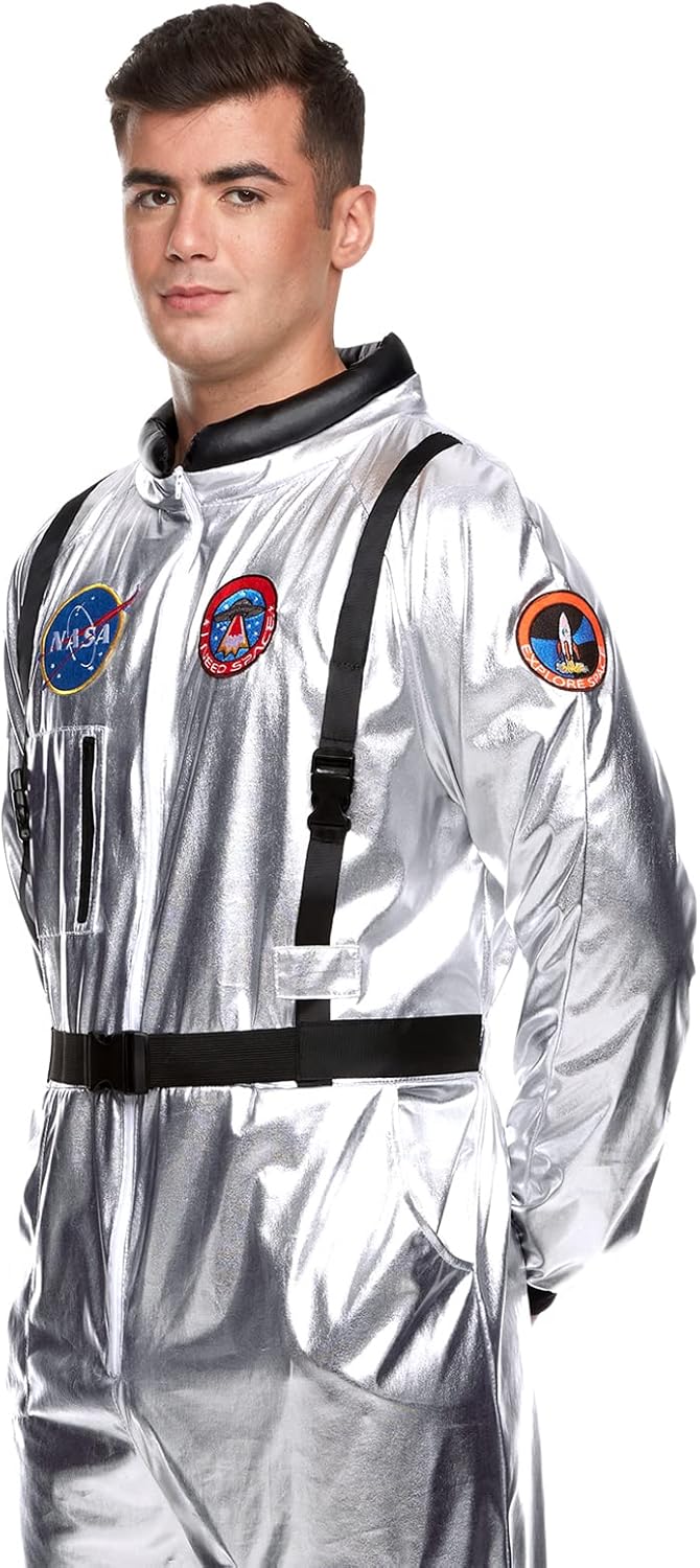 Morph Costumes Astronaut Costume Adult Astronaut Costume Men Space Suit Halloween Costumes For Men : Clothing, Shoes & Jewelry