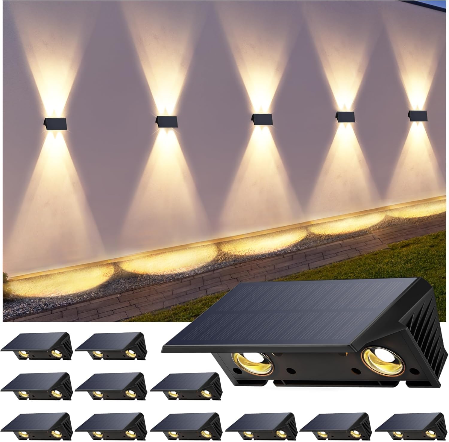IIRARA Außen solar wandleuchte wandleuchte solar