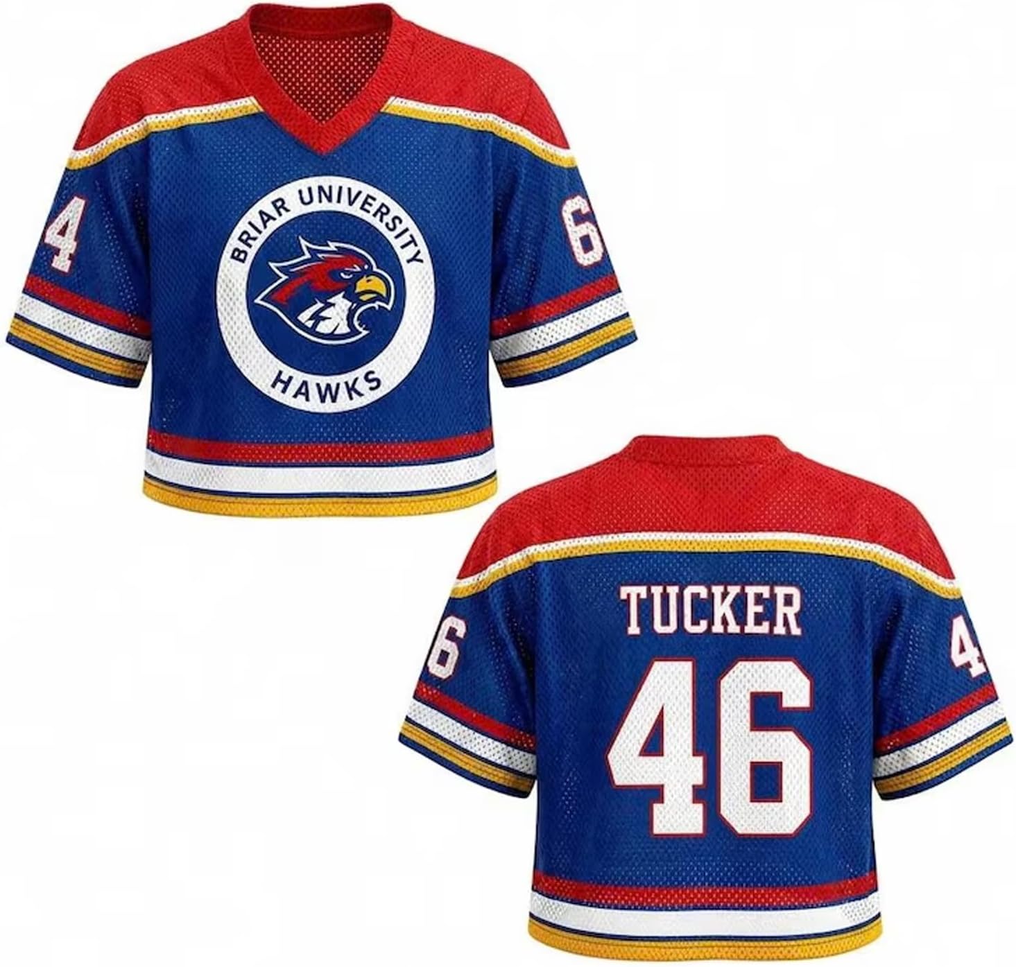 Off Campus Short Sleeve Cropped Hockey Jersey Shirts Graham 44 & Logan 22 & Tucker 46 & Di Laurentis 66 Off Campus Merch