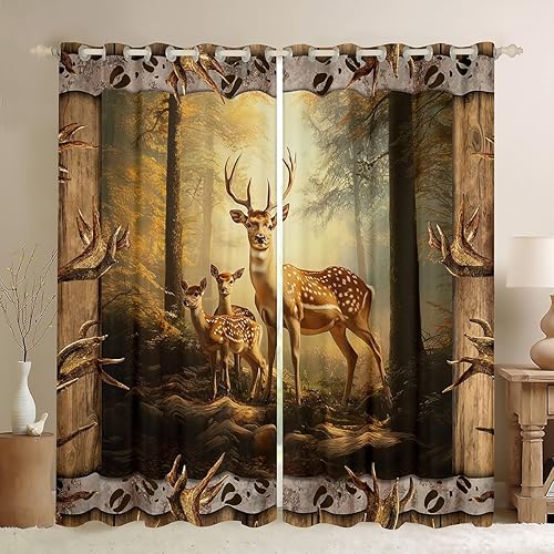 Miniatura 31 de Castle Fairy Cortina musical rústica para ventana, con impresión de instrumentos de bajo y guitarra, para decoración de dormitorio, cortinas de