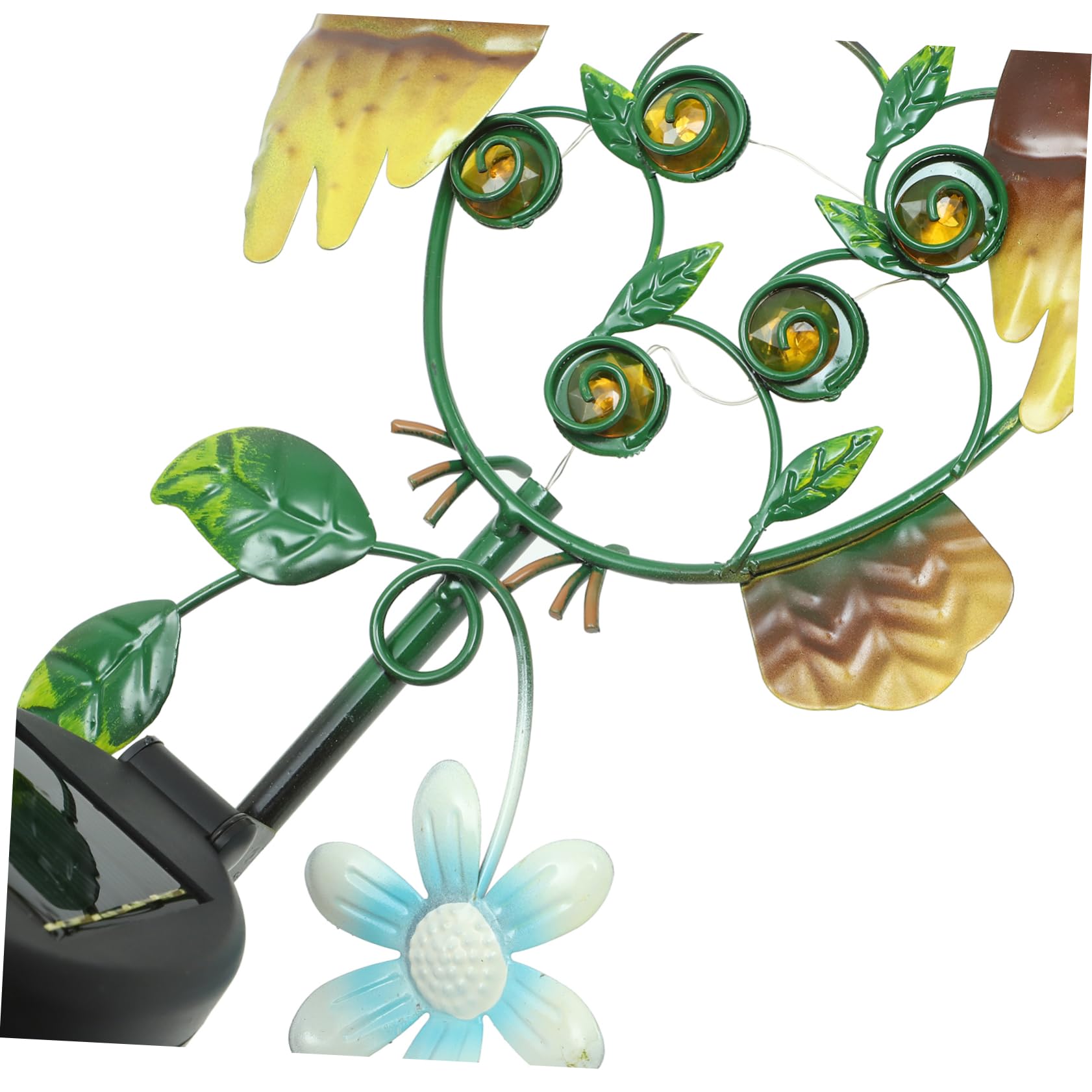 IWOWHERO Solar-Powered Rain Gauge Lamp Yard Light Garden Decor Rain Measurement Outdoor Lighting