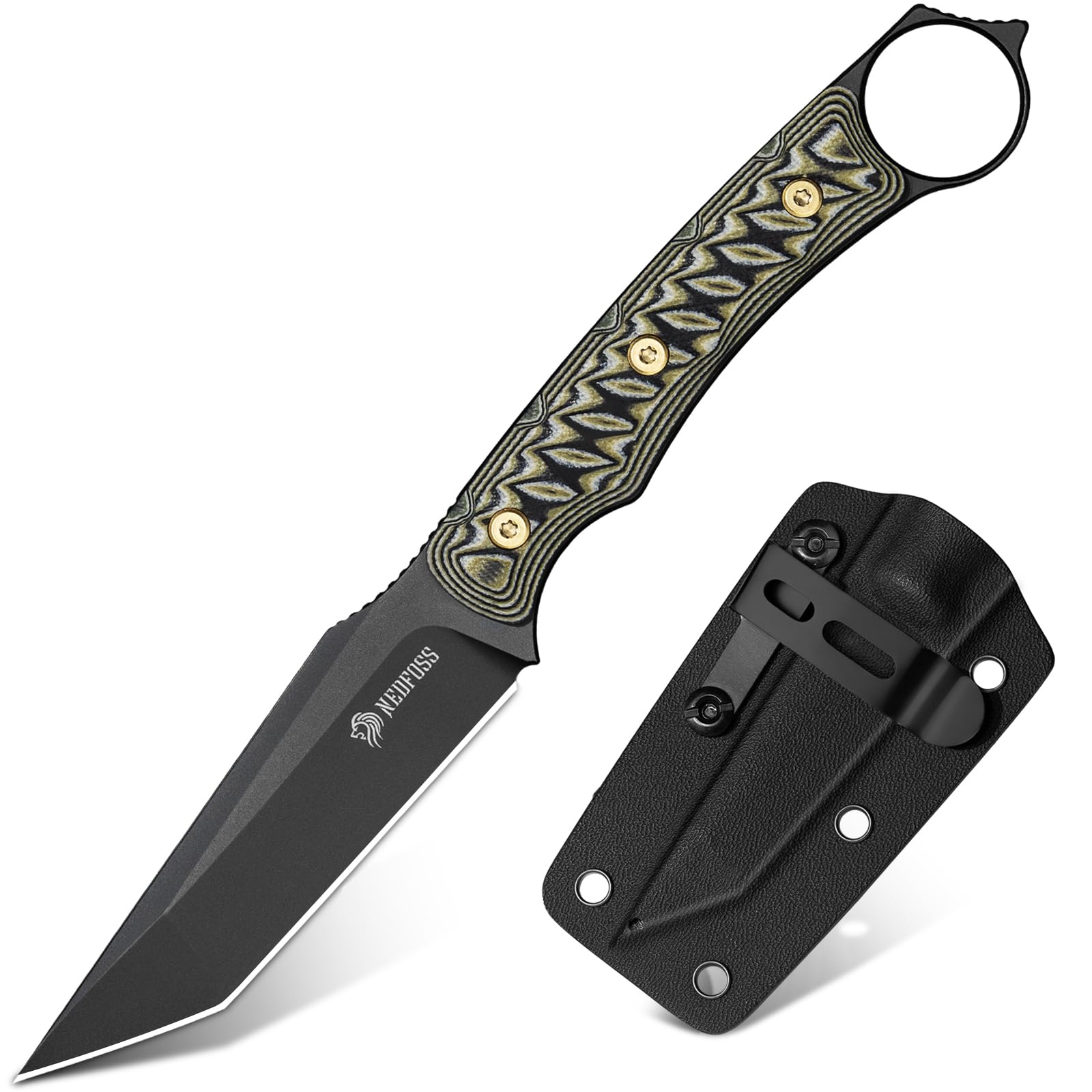 NedFoss PIONEER Small EDC Fixed Blade Knife - 3.4