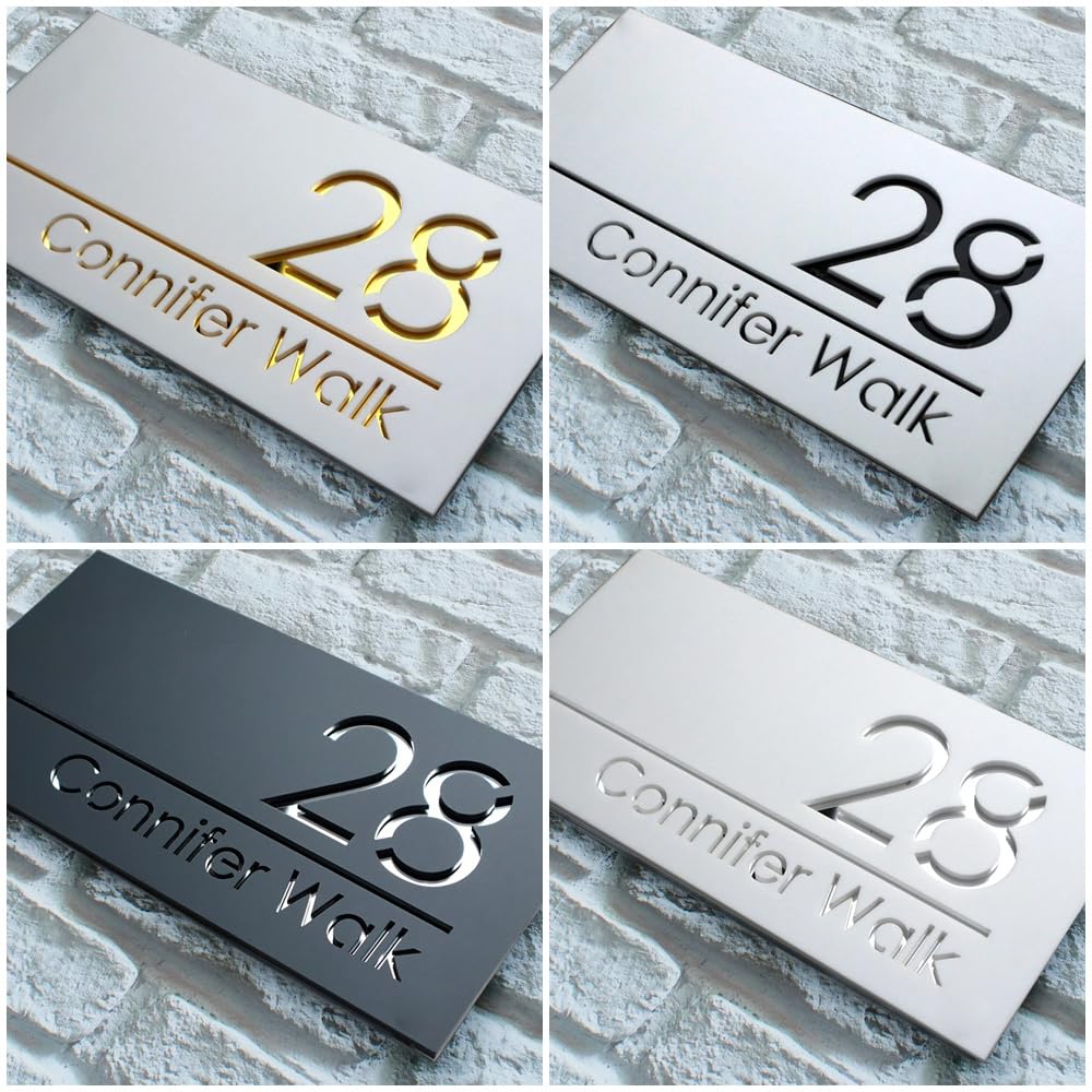 Hausnummernschilder, Türnummern, Acryl, zugeschnitten, individuelles Schild, Hausnummernschild für den Außenbereich, personalisierte Hausnummer, Schild für Zuhause und Hotel, Mode