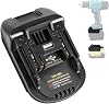Dewalt 20V to Milwaukee 18V Battery Adapter - Convert Makit Battery, USB Charging