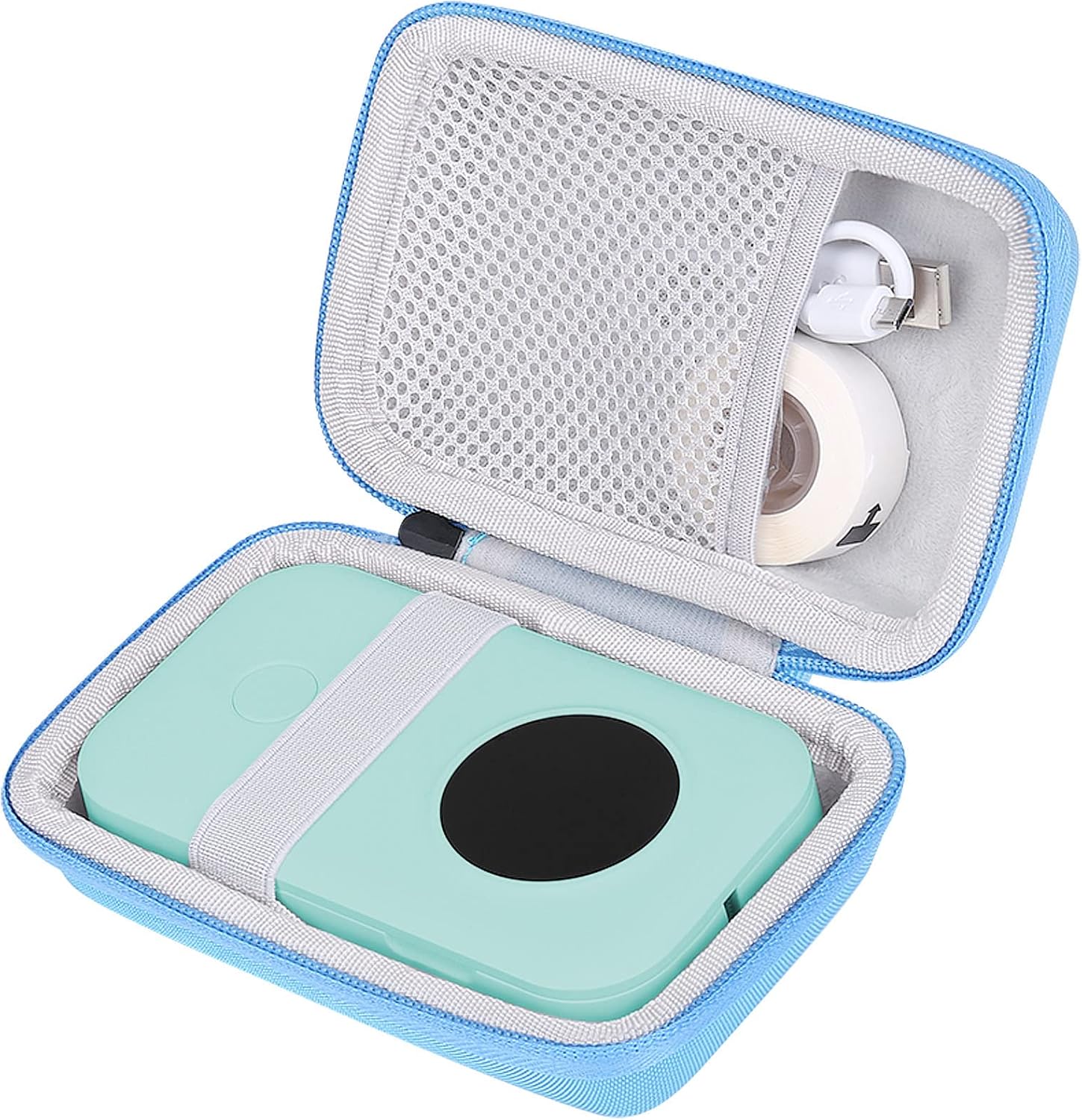 co2CREA Hard Case Replacement for Phomemo D30 D35 Label Maker Machine Portable Mini Thermal Label Printer (Turquoise Case)