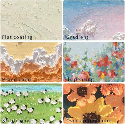 Miniatura 5 de Juego de pasteles suaves al óleo (6 palos, 6 colores), colores pasteles al óleo pesados vibrantes y cremosos, suministros de arte pasteles para