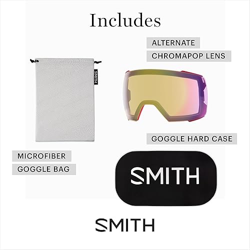 Miniatura 7 de Smith Gafas unisex IO MAG XL para deportes de nieve - Marco carmesí  Lente espejo rojo sol ChromaPop + lente de repuesto para poca luz