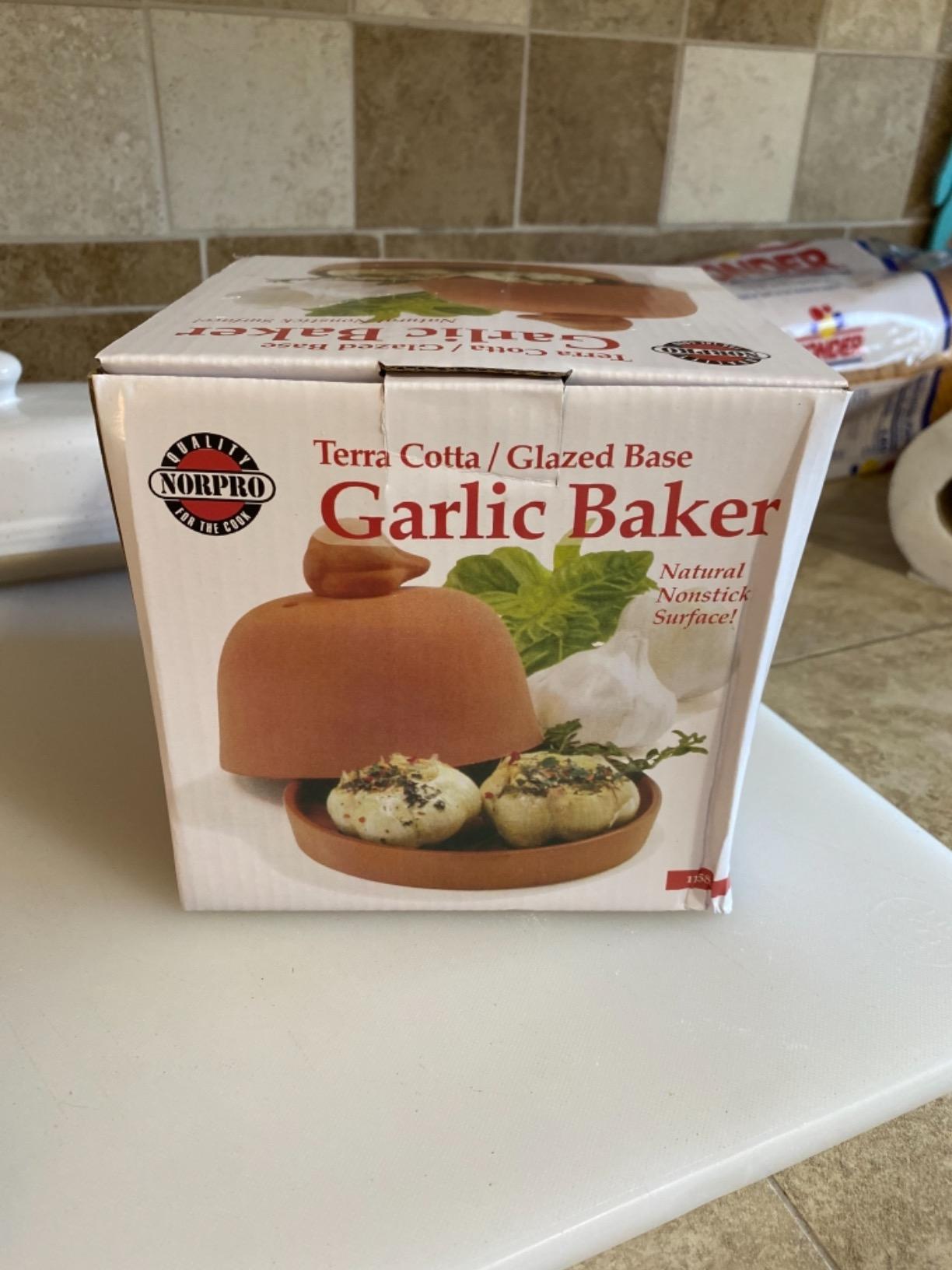 Terra-cotta garlic Baker is fantastic.