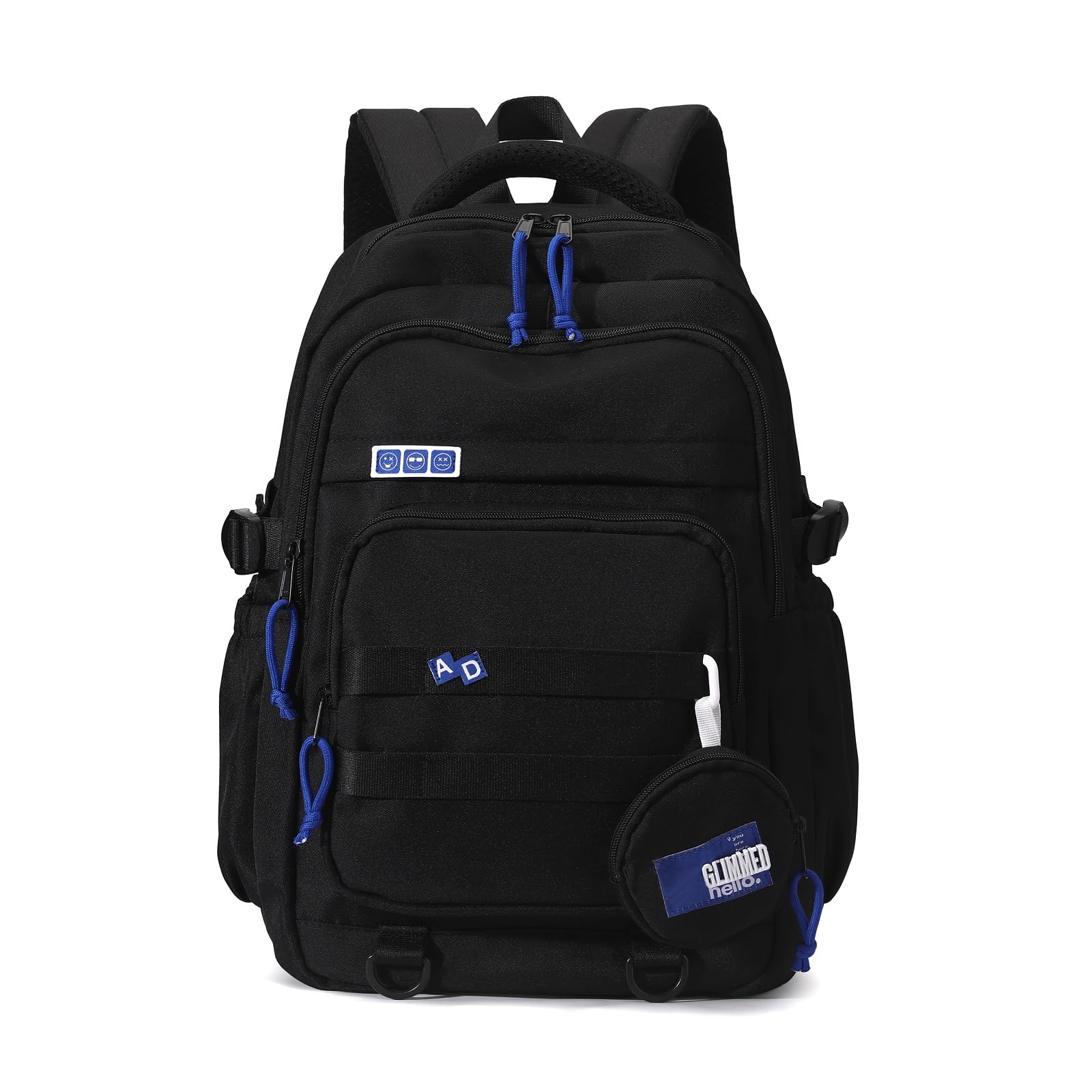 LANSHIYA Cute Aesthetic Backpack for Girls Middle School Students Bookbag Teens Solid Color Lightweight Travel Daypack Casual Schoolbag with Coin