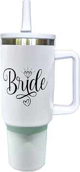 Bride To Be Gifts Bridal Shower & Bachelorette Tumbler Stainless Steel Travel Mugs with Handle & Lids,Coffee Cup 40 oz