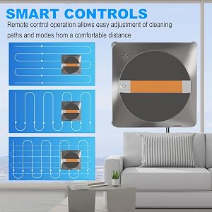 Robot de Nettoyage de Fenêtres, Design Ultra-Fin, Aspiration de 5600PA, Aspirateur Intelligent Automatique pour Verre, Carreaux (Gris)