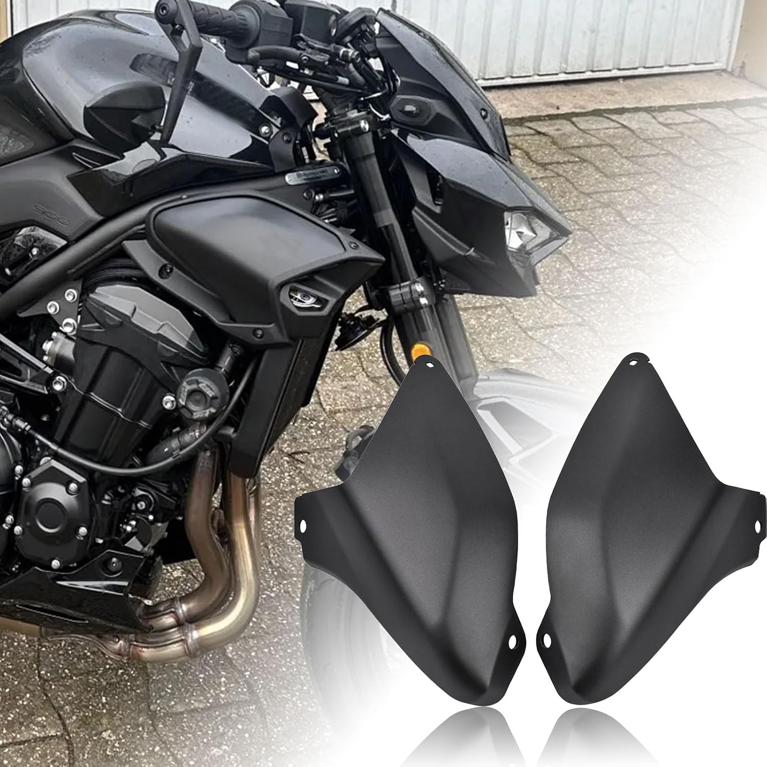 Left Right Air Intake Cover Cowling Front Side Panels Fairing Air Deflector Shell fit for KA&WA&SA&KI Z900 Z-900 Z900SE Accessories 2025 2026 (Matte Black)