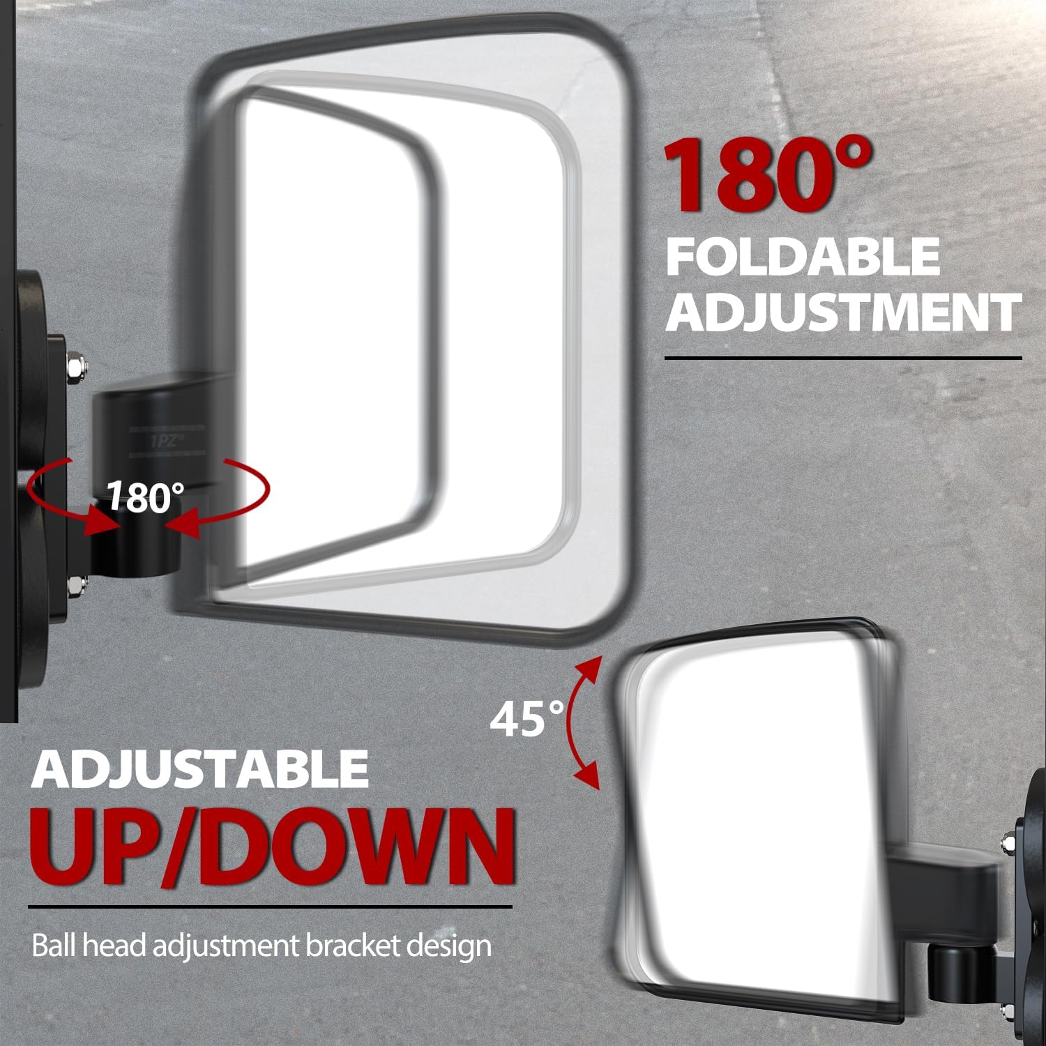 1PZ MTM-001 Universal Magnetic Tractor Mirrors, Side Mirrors for Tractors, Golf Carts, Forklifts, Lawn Movers, Small Dozers, Compatible with John Deere, Kubota B BX Mahindra Tractor Accessories