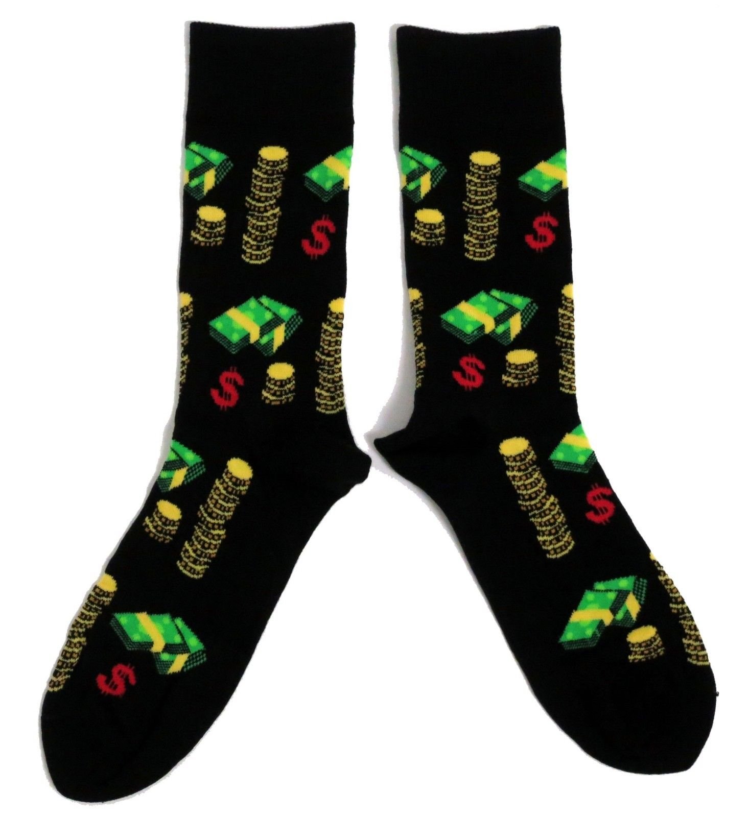Sock Shack Men's Black Money Cash Dollars Banker Gambler Socks Uk 6-11 / Eur 39-45 / Usa 7-12