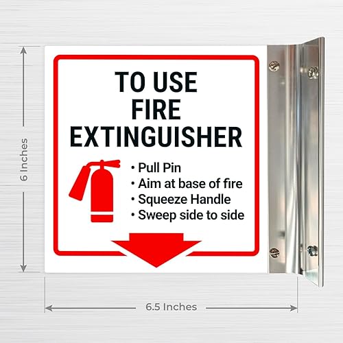Miniatura 6 de Letrero de doble cara, 6 x 6 pulgadas, ACM, con accesorio de níquel cepillado, hecho en Estados Unidos