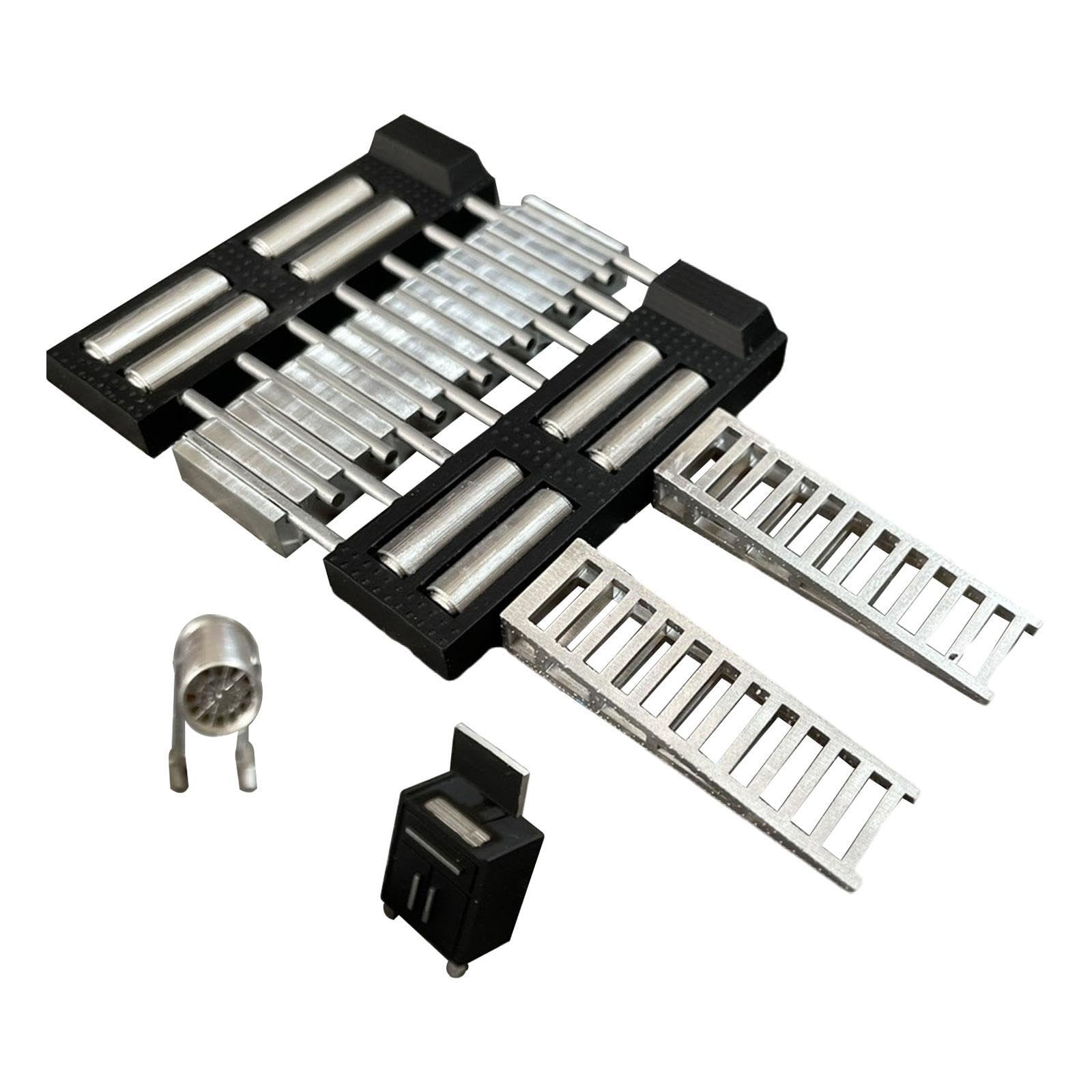 Miniatur Garageheber Auto Werkstatt Modell Möbel Handbemalte Motor Ausrüstung aus PP Material für Sammler Modellbau Fotografie Schaufensterdekoration, Schwarz