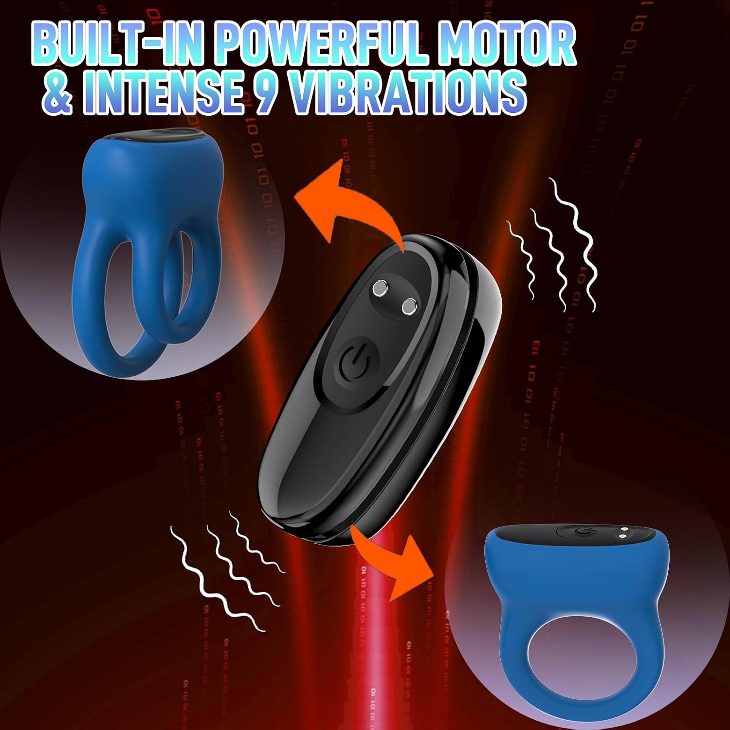 Vibrating Cock Ring, Male Sex Toys, Penis Ring for Men Erection