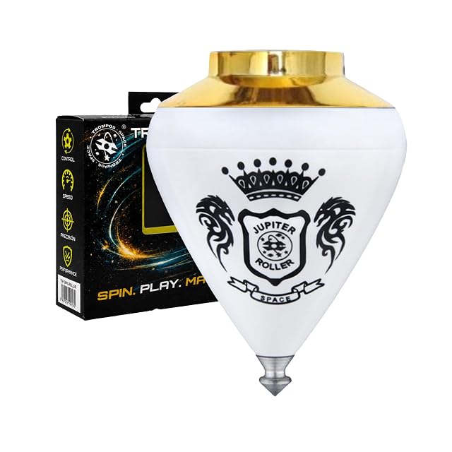 SPACE TROMPOS - Júpiter Punta Roller, Color Oro, con Cuerda y Packaging