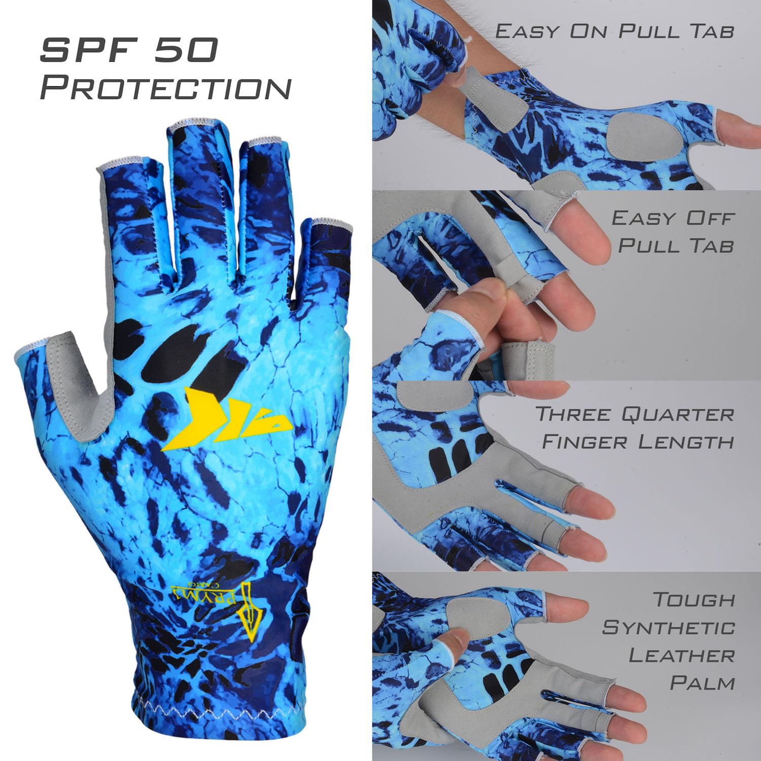 KastKing Sol Armis Sun Gloves UPF50+ Fishing Gloves UV Protection, Sun Protection for Outdoor, Kayaking, Rowing